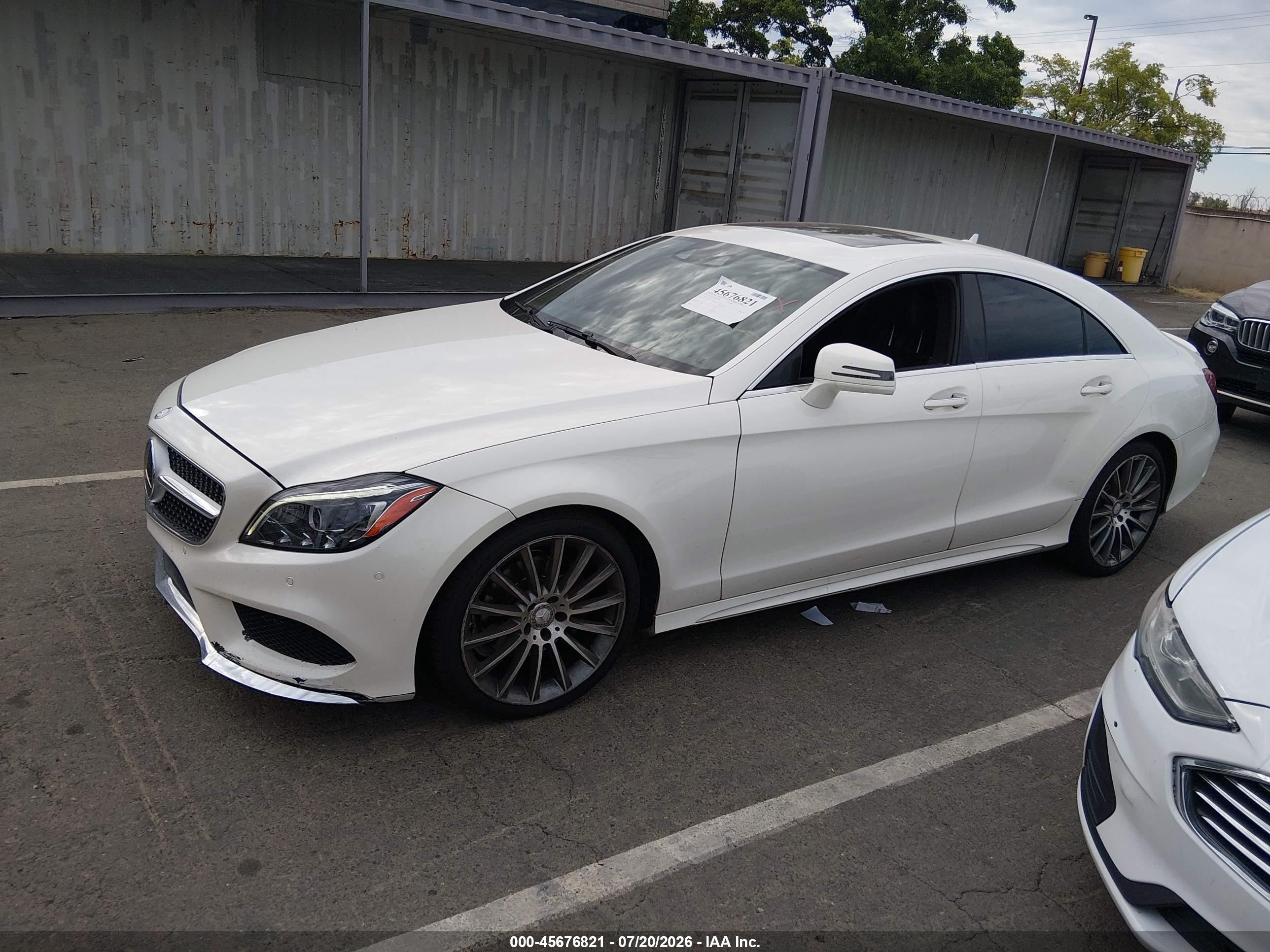 2015 Mercedes-benz Cls 400   White vin: WDDLJ6FB5FA153536