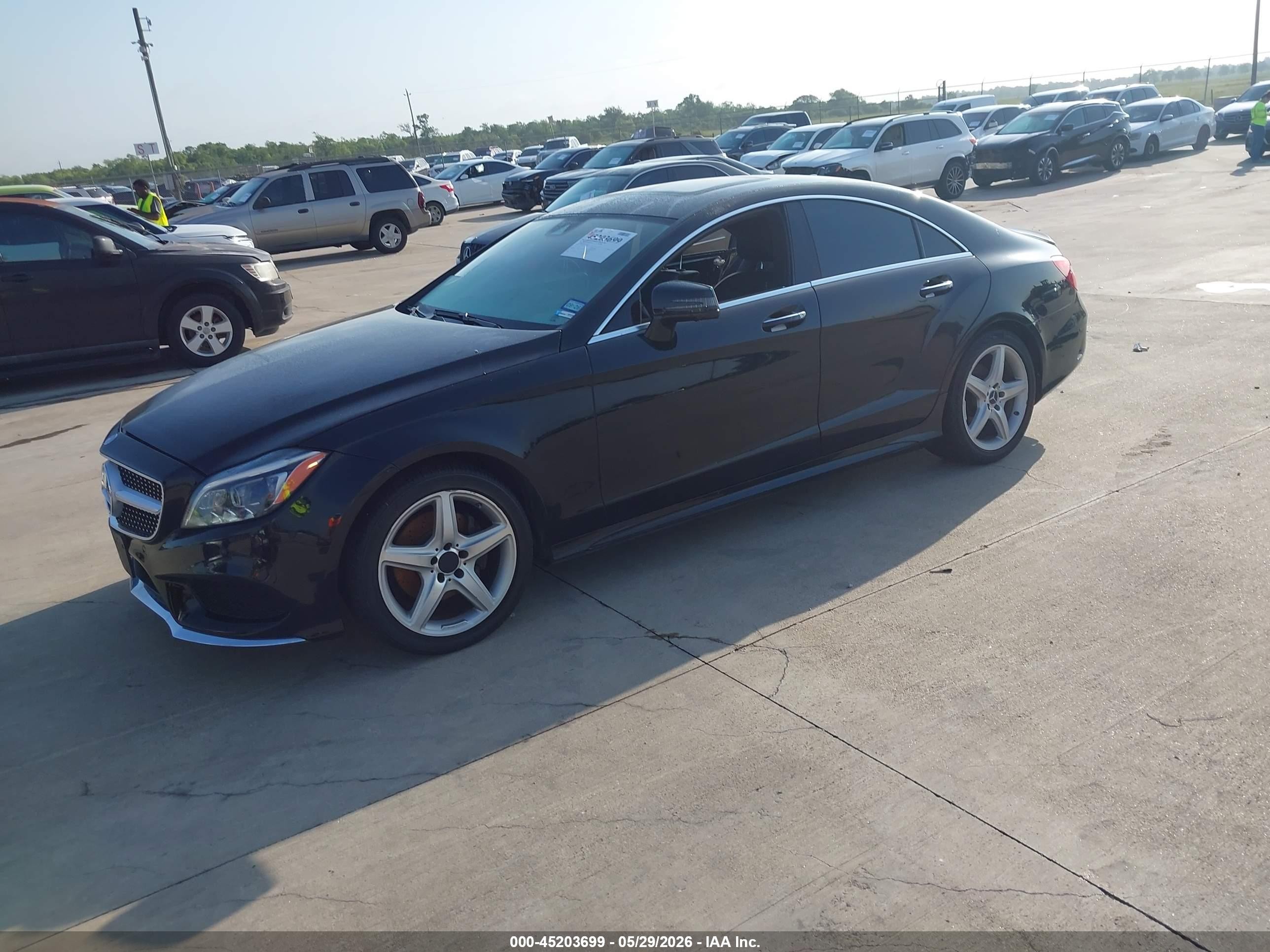2015 Mercedes-benz Cls 400 4matic Black vin: WDDLJ6HB1FA134270