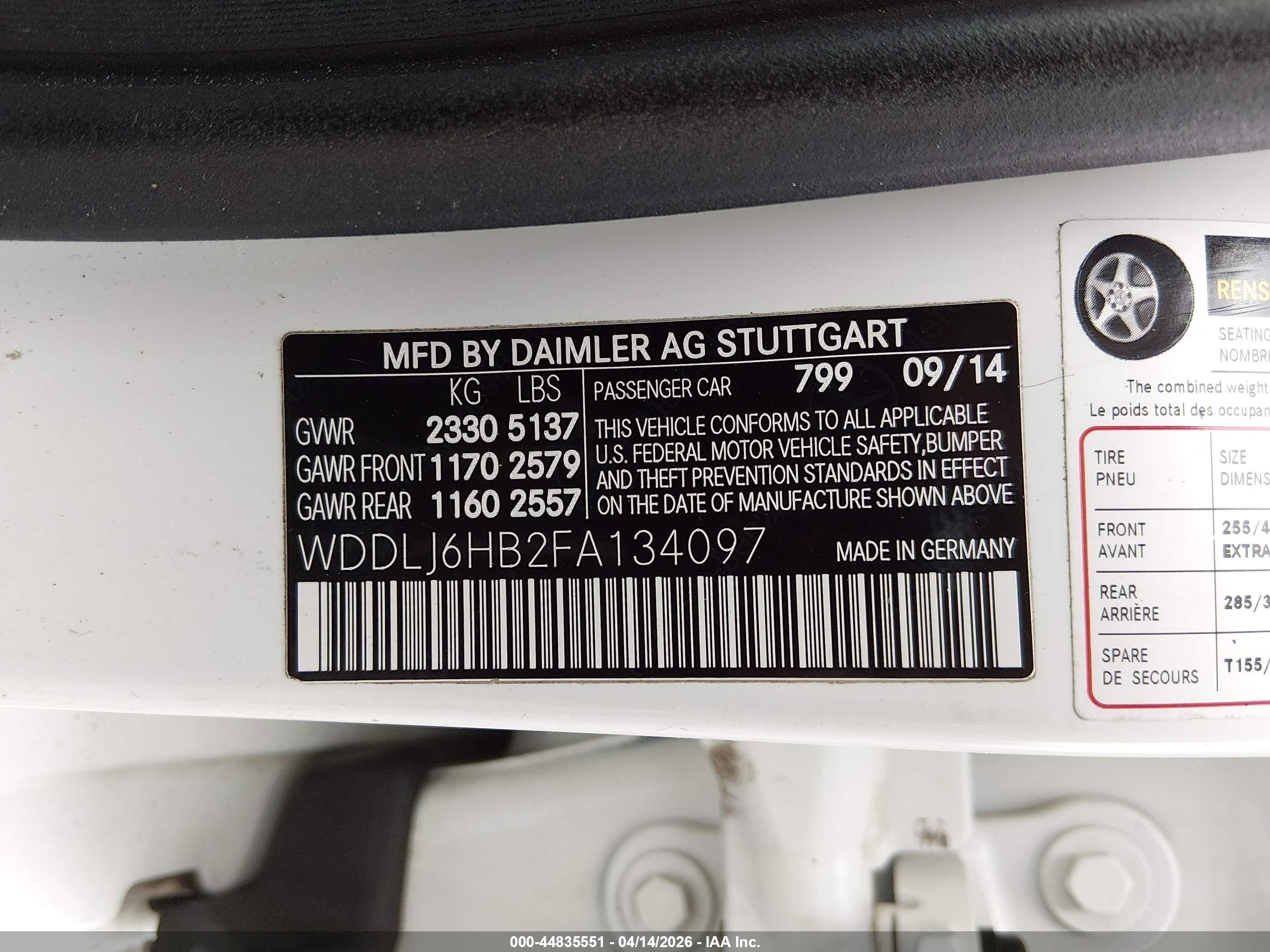 2015 Mercedes-benz Cls 400 4matic White vin: WDDLJ6HB2FA134097