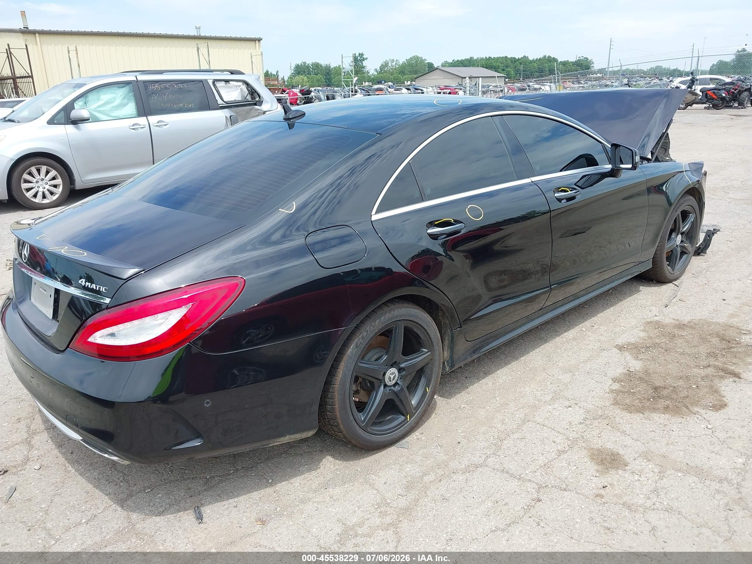 2015 Mercedes-benz Cls 400 4matic Black vin: WDDLJ6HB4FA144453