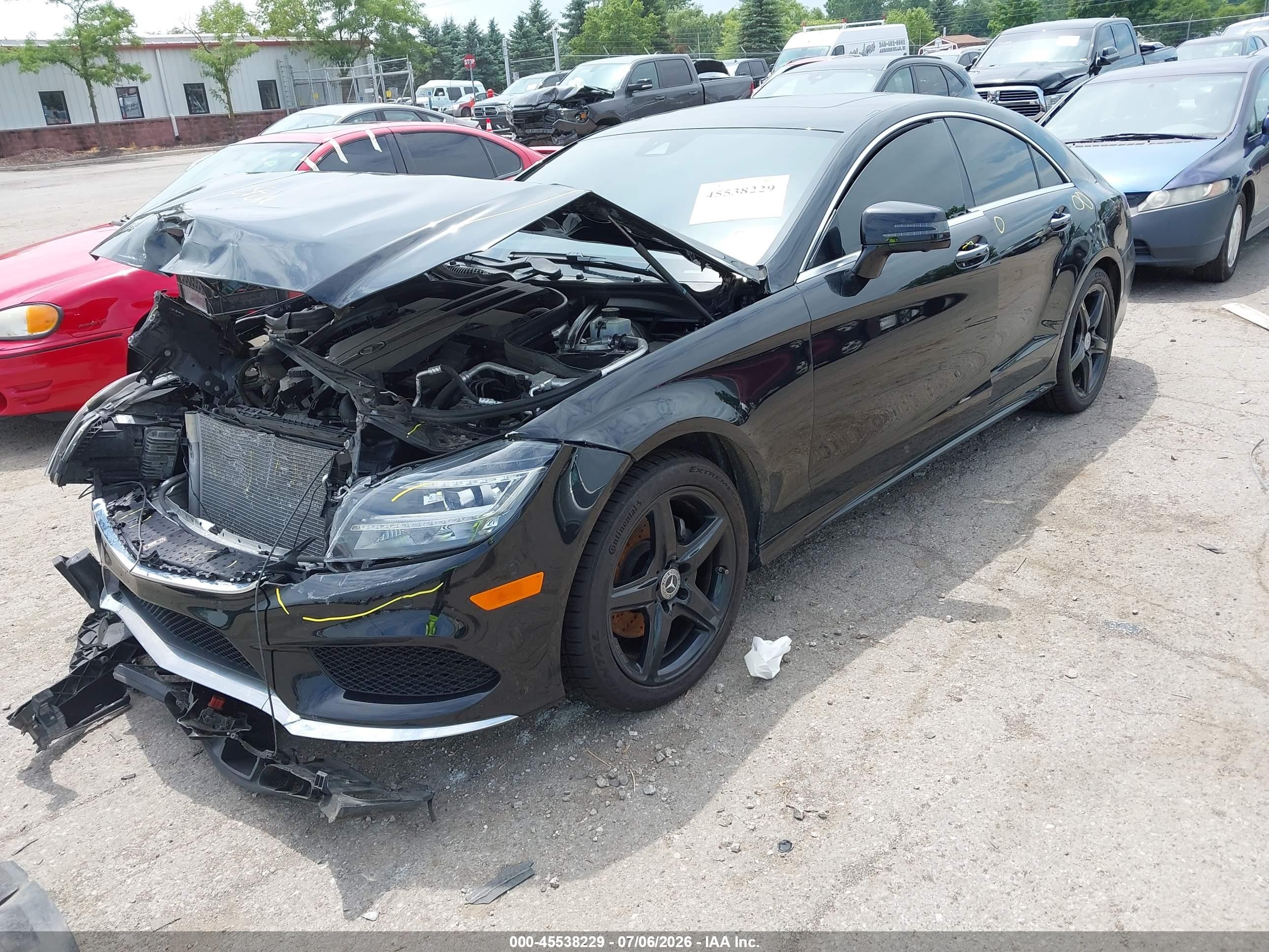 2015 Mercedes-benz Cls 400 4matic Black vin: WDDLJ6HB4FA144453