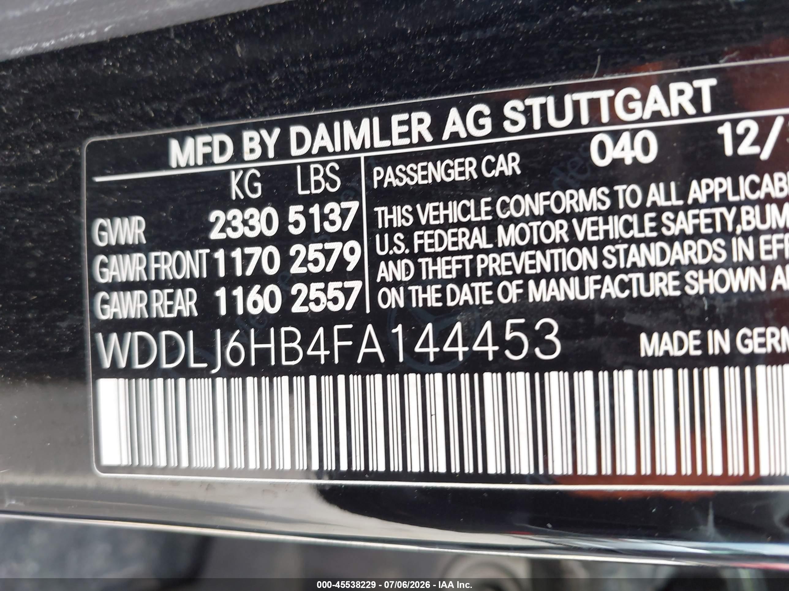 2015 Mercedes-benz Cls 400 4matic Black vin: WDDLJ6HB4FA144453
