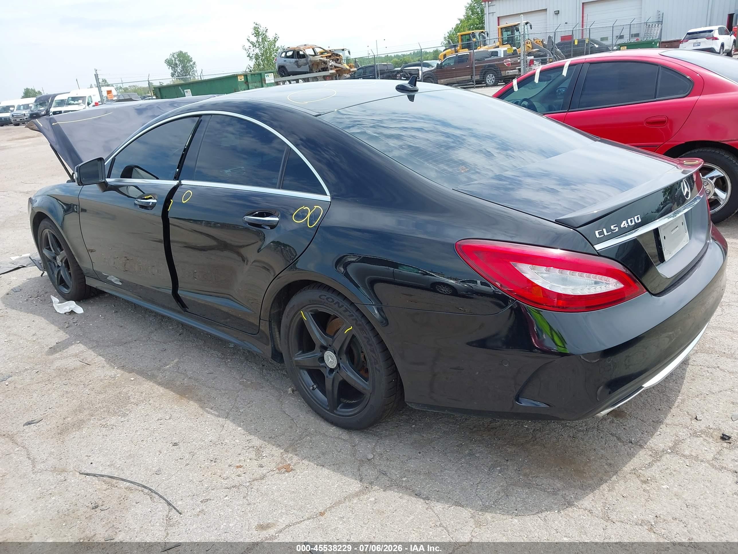 2015 Mercedes-benz Cls 400 4matic Black vin: WDDLJ6HB4FA144453