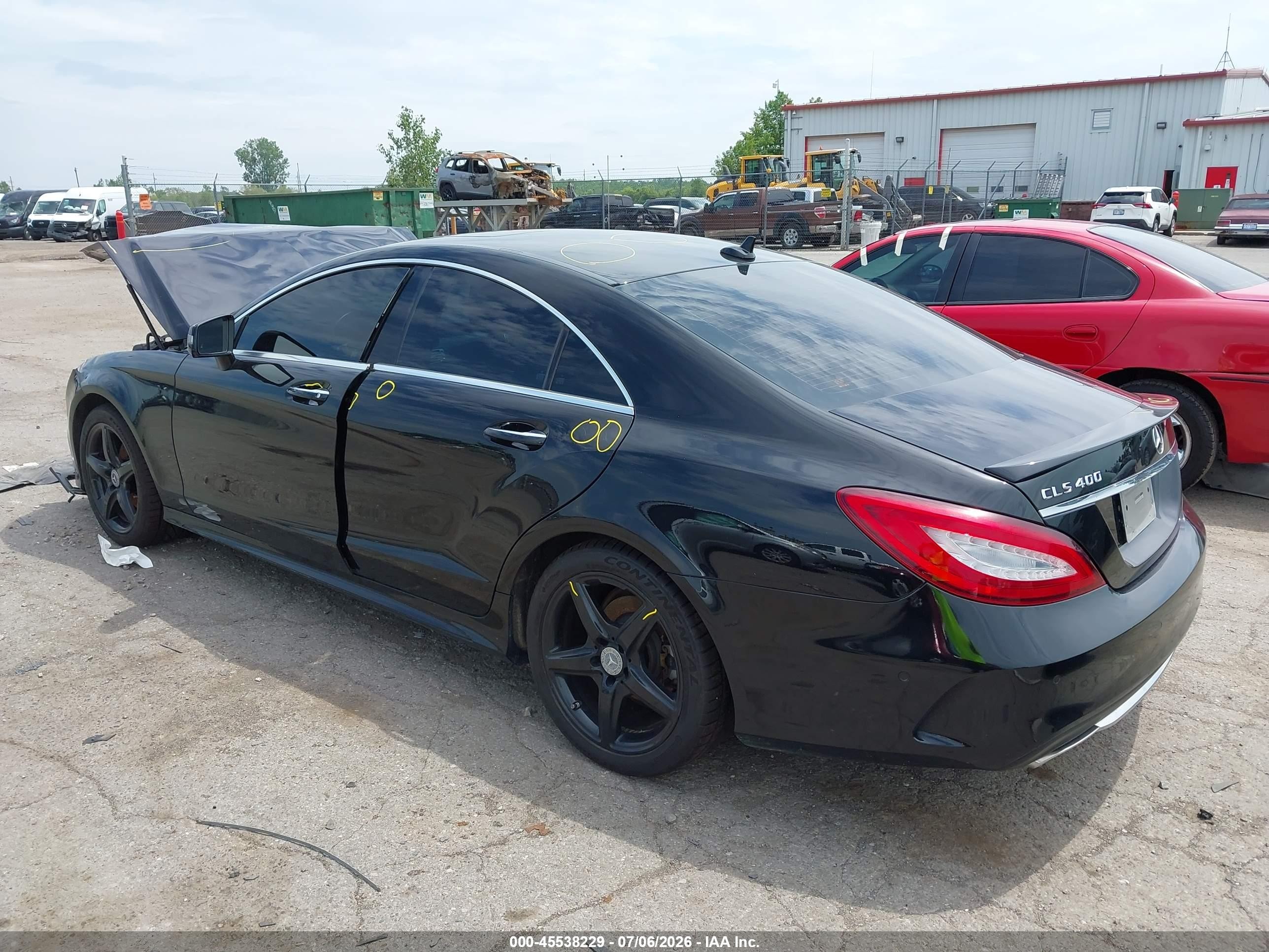 2015 Mercedes-benz Cls 400 4matic Black vin: WDDLJ6HB4FA144453