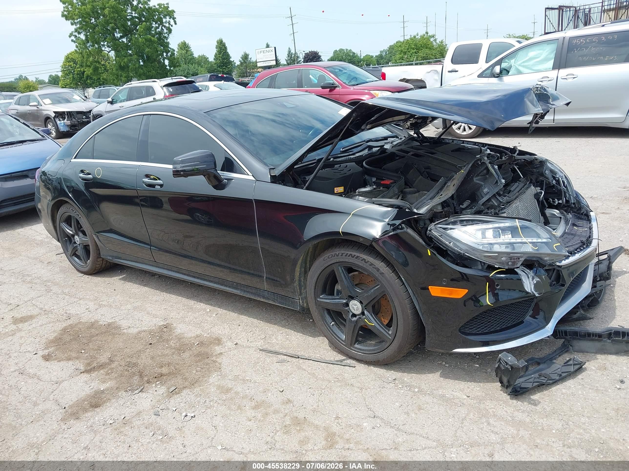 2015 Mercedes-benz Cls 400 4matic Black vin: WDDLJ6HB4FA144453