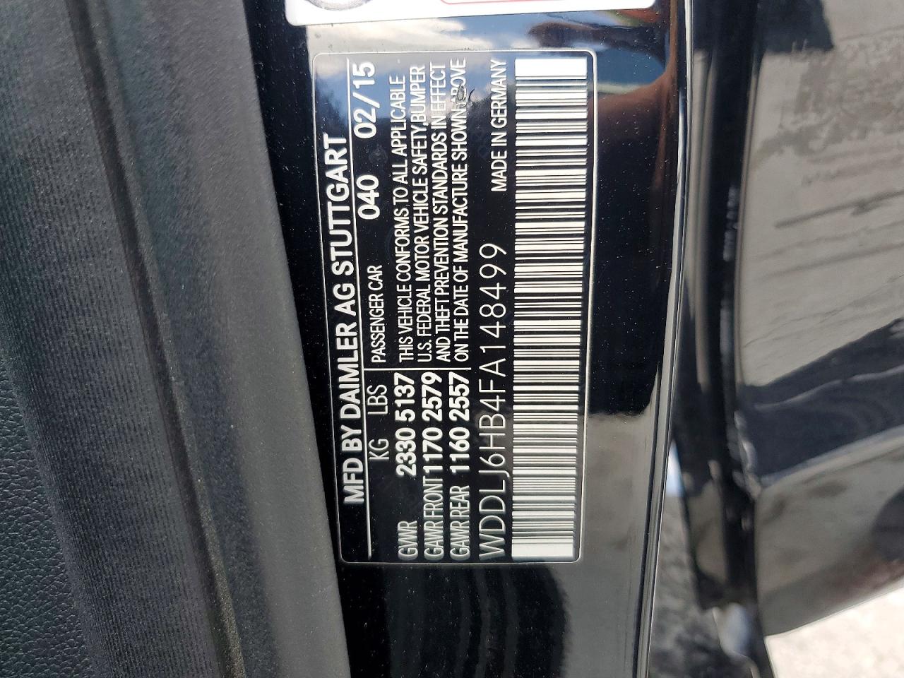 2015 Mercedes-benz Cls 400 4matic Black vin: WDDLJ6HB4FA148499