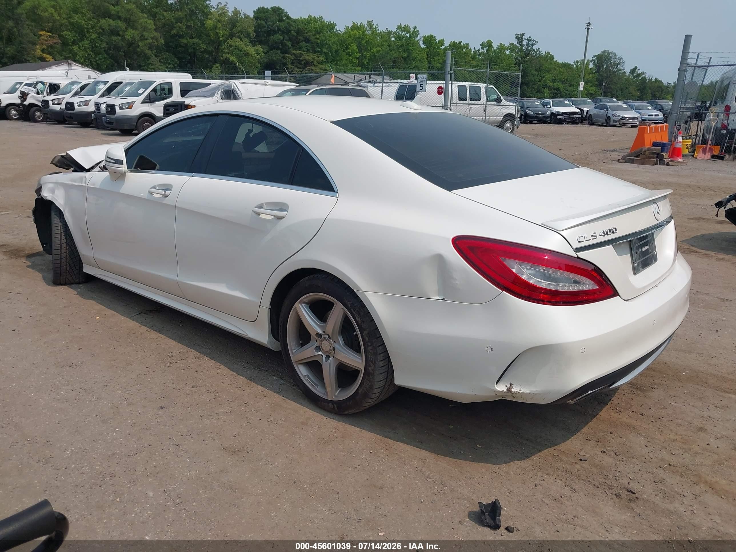2015 Mercedes-benz Cls 400 4matic White vin: WDDLJ6HB7FA145449
