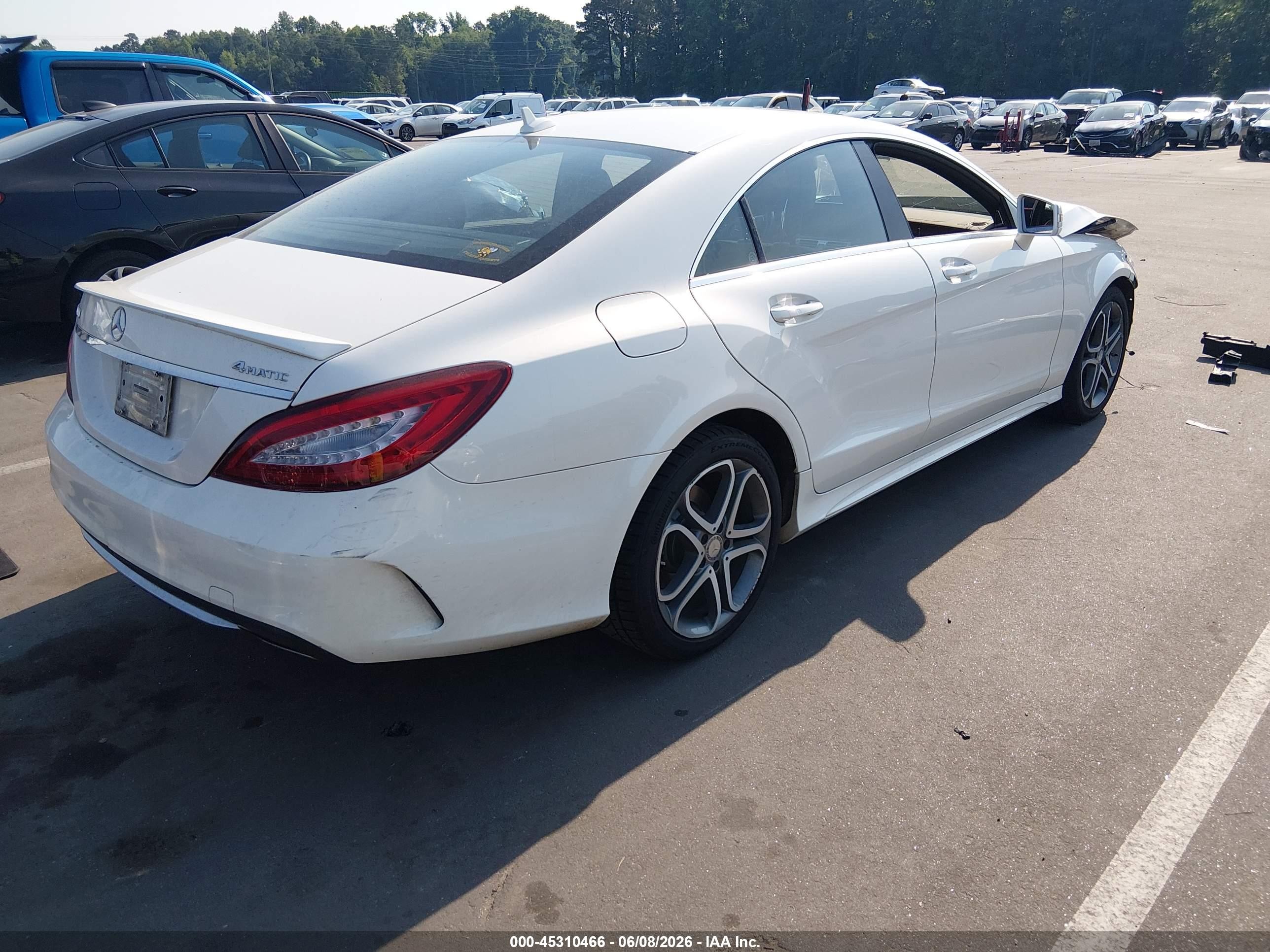 2015 Mercedes-benz Cls 400 4matic White vin: WDDLJ6HB8FA151177