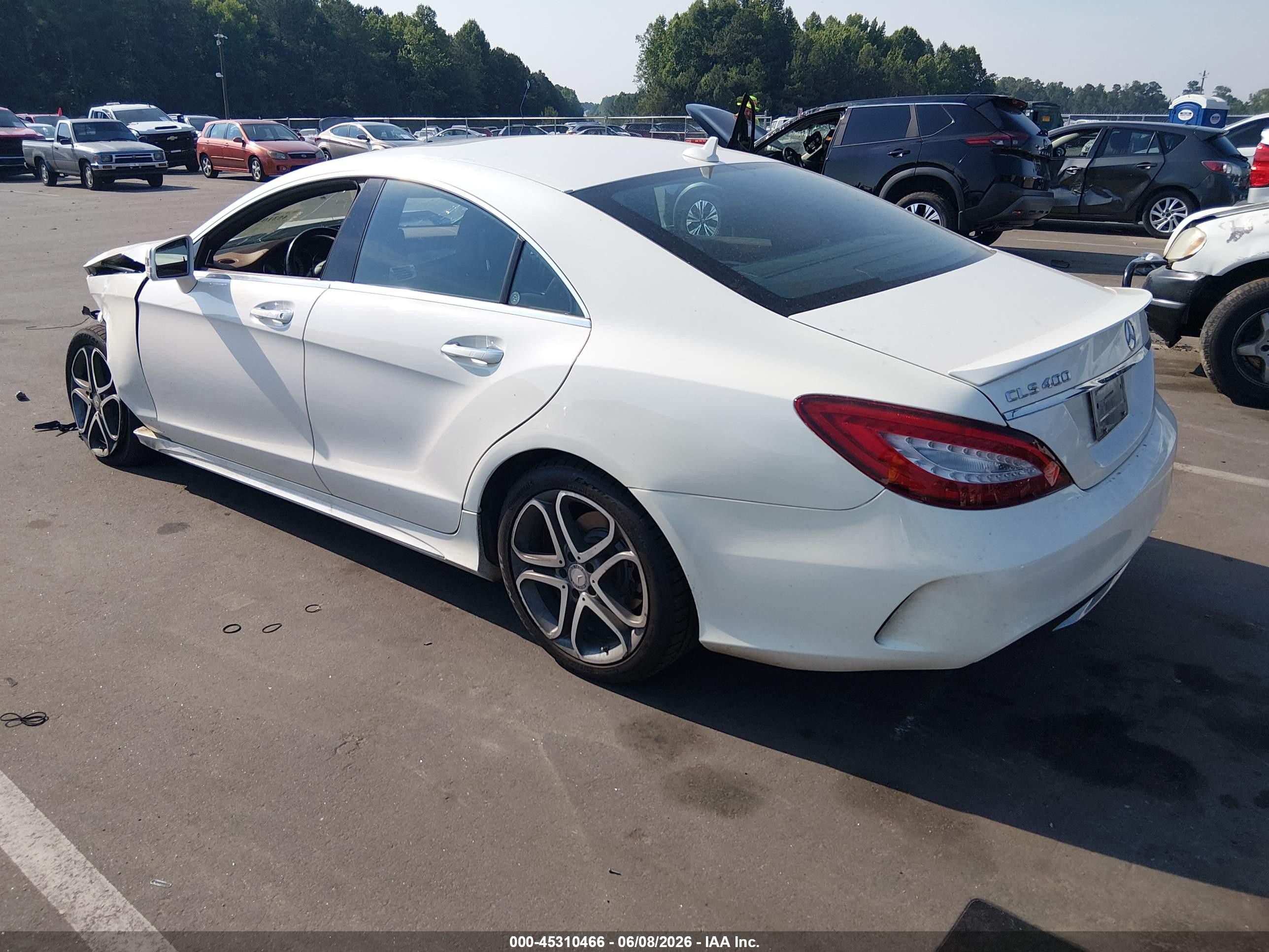 2015 Mercedes-benz Cls 400 4matic White vin: WDDLJ6HB8FA151177