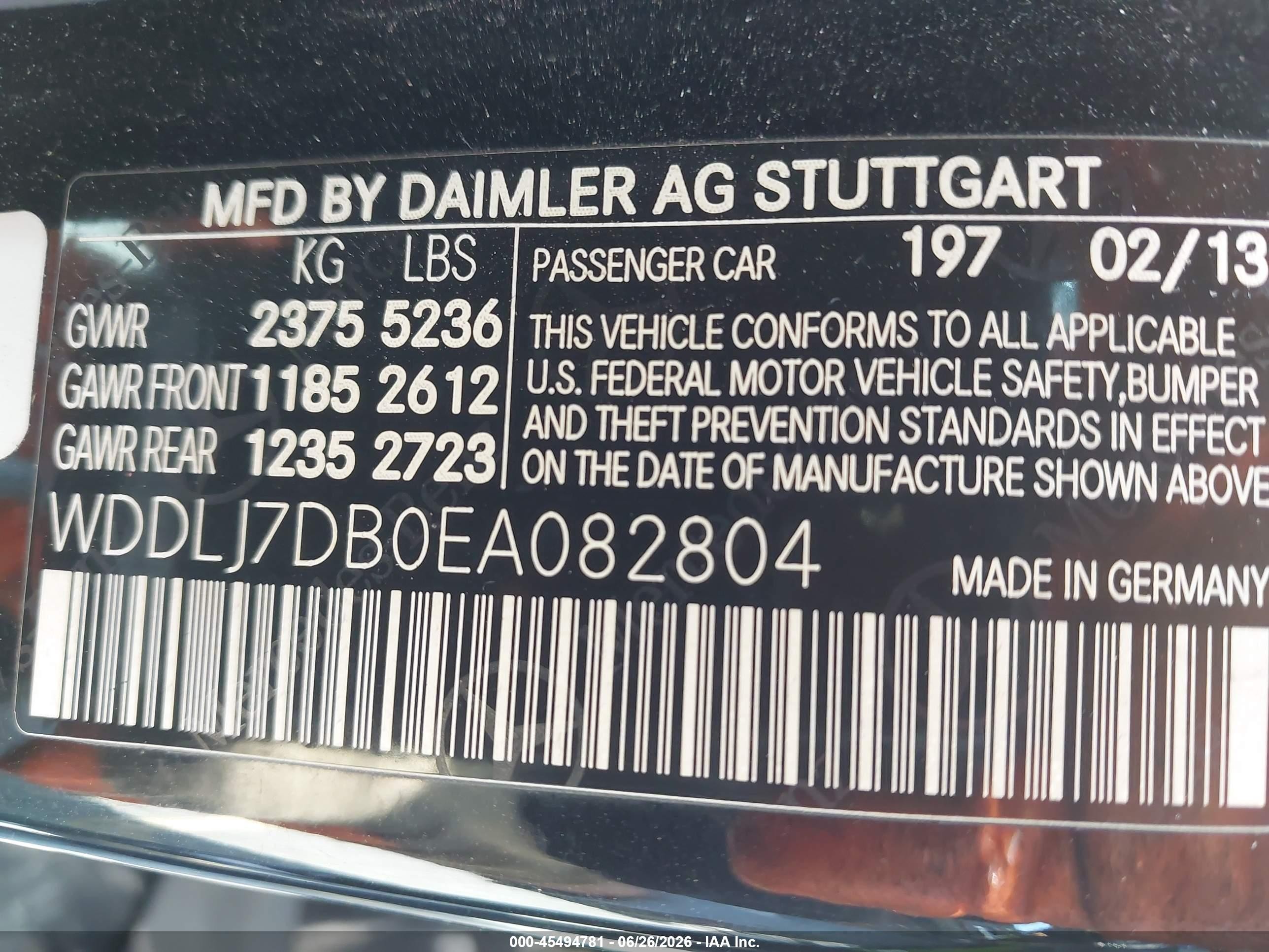 2014 Mercedes-benz Cls 550   Black vin: WDDLJ7DB0EA082804