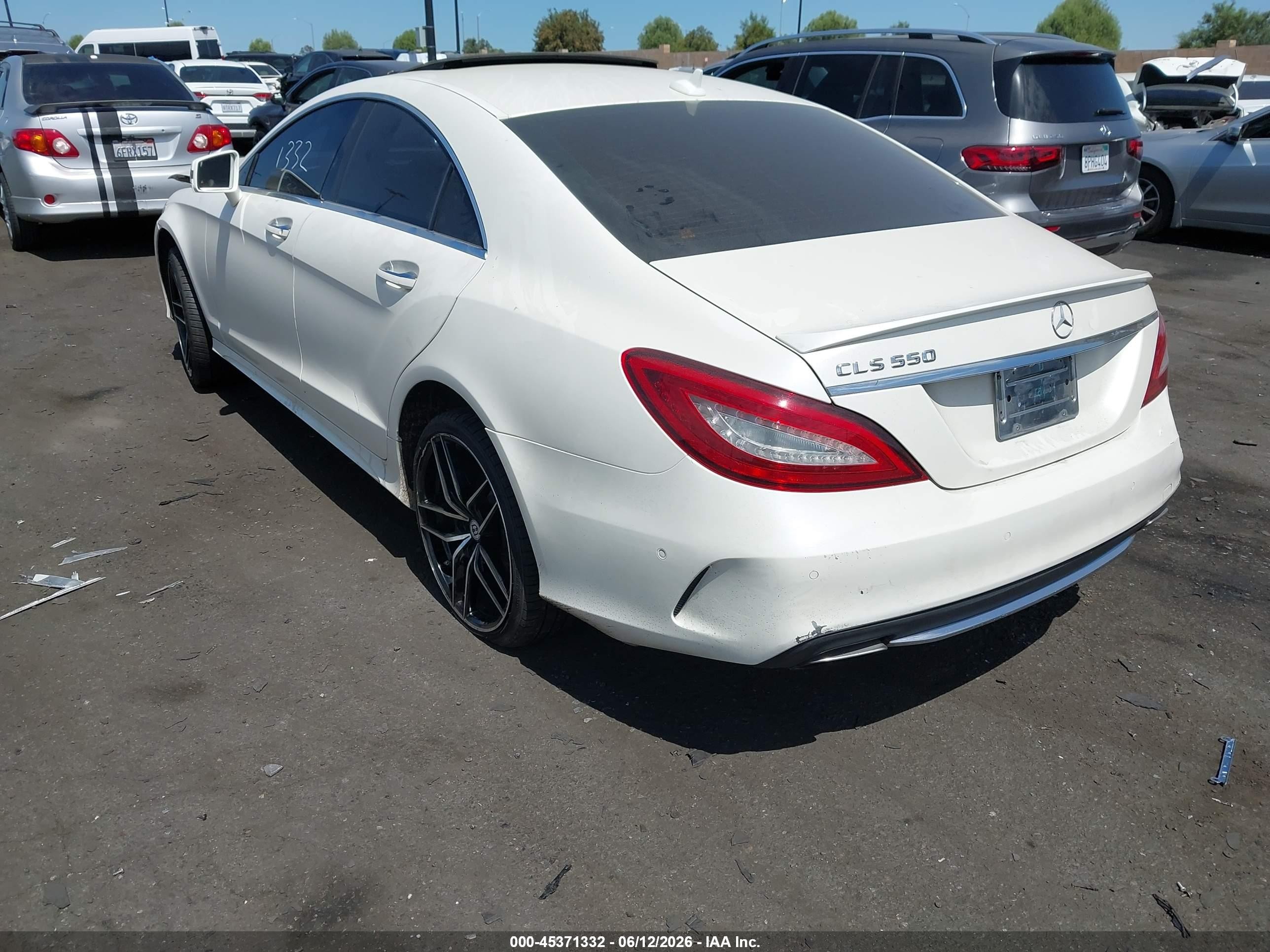 2015 Mercedes-benz Cls 550   Белый vin: WDDLJ7DB0FA157745