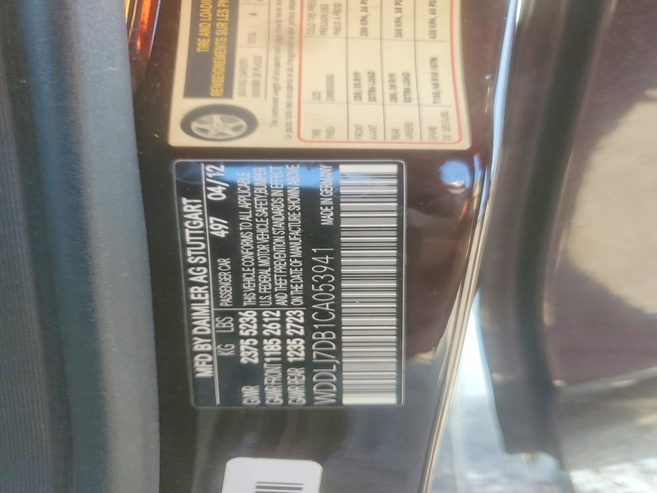 2012 Mercedes-benz Cls 550 Burgundy vin: WDDLJ7DB1CA053941