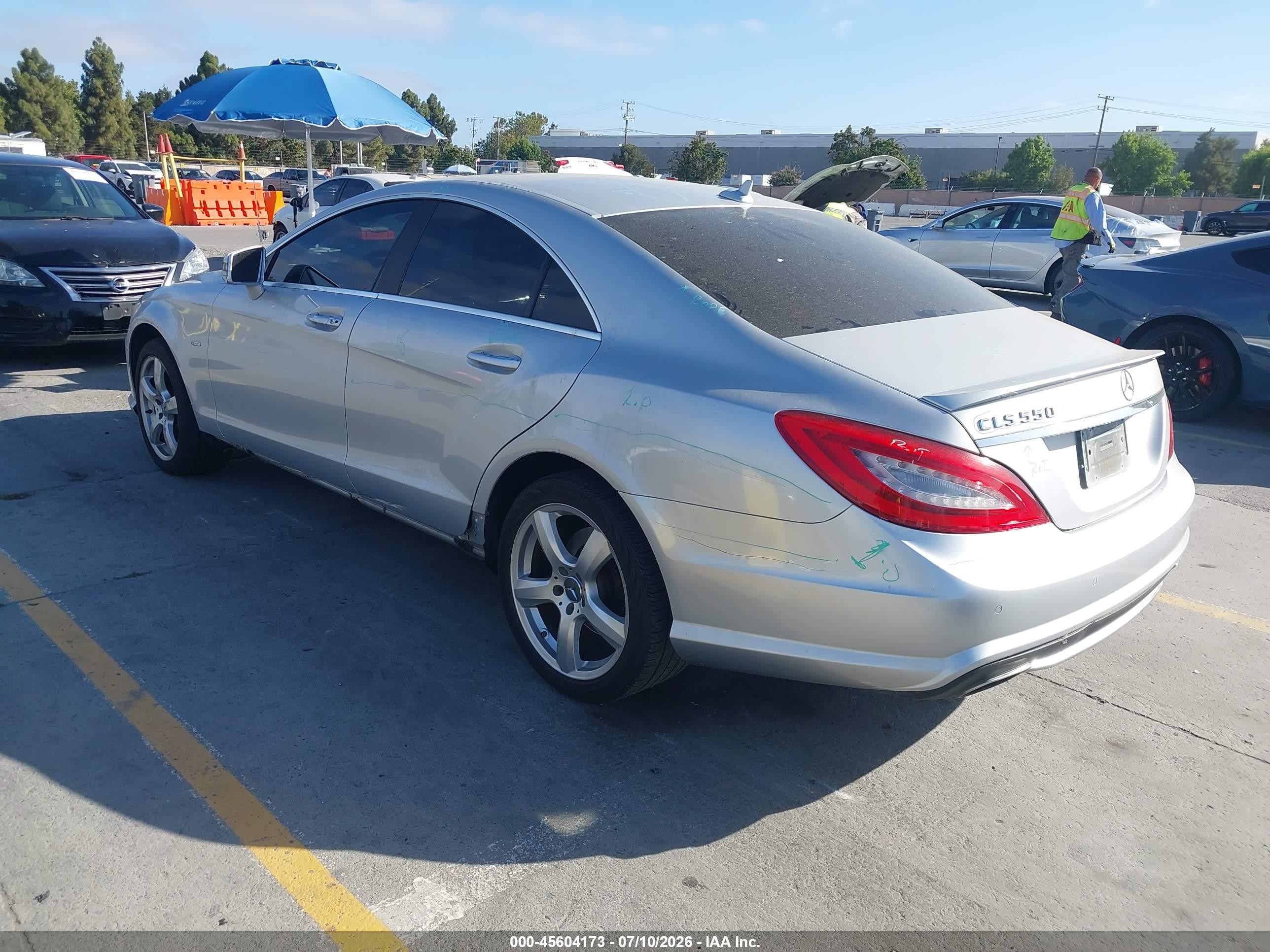 2012 Mercedes-benz Cls 550   Silver vin: WDDLJ7DB3CA040740