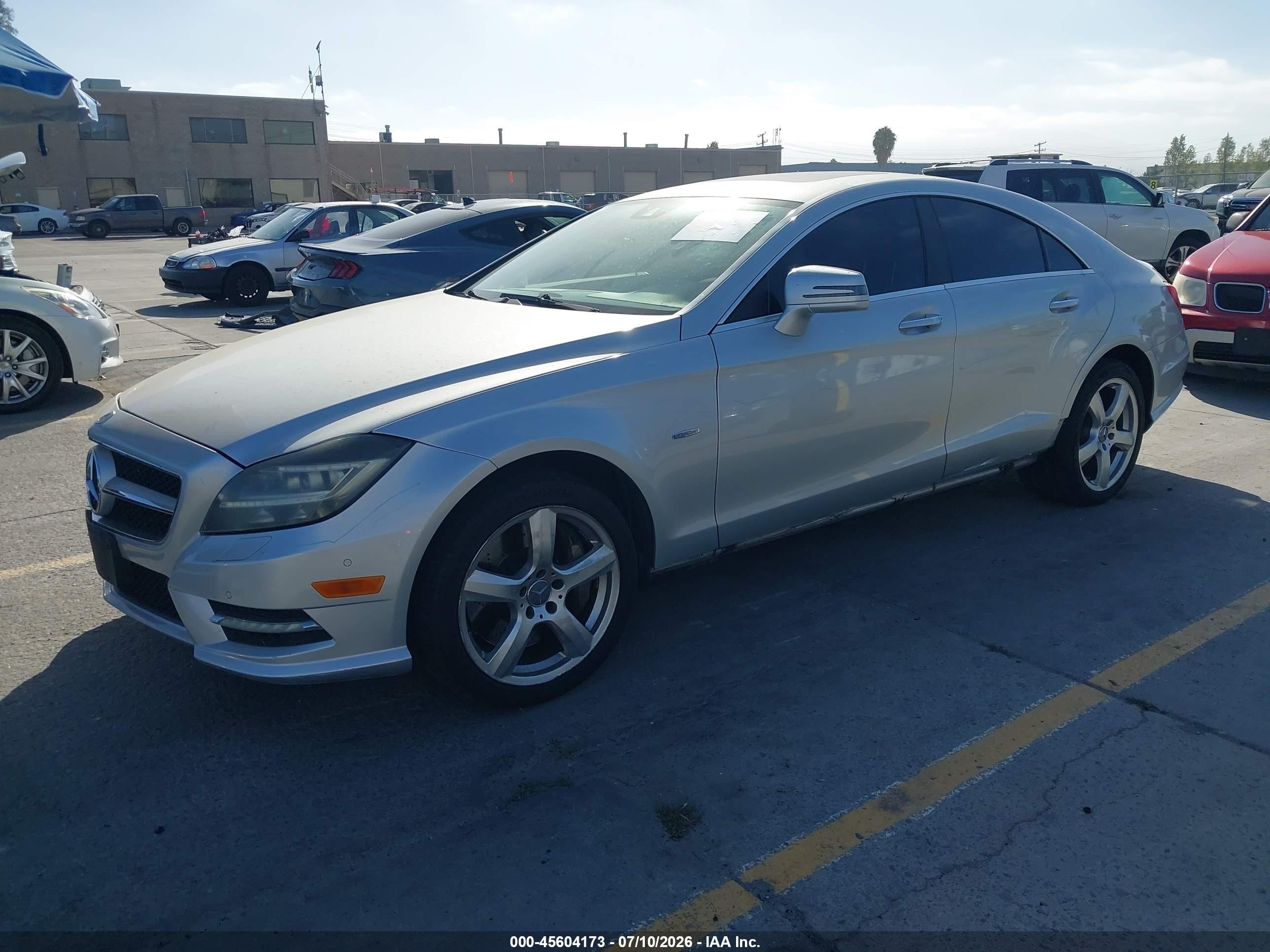 2012 Mercedes-benz Cls 550   Silver vin: WDDLJ7DB3CA040740