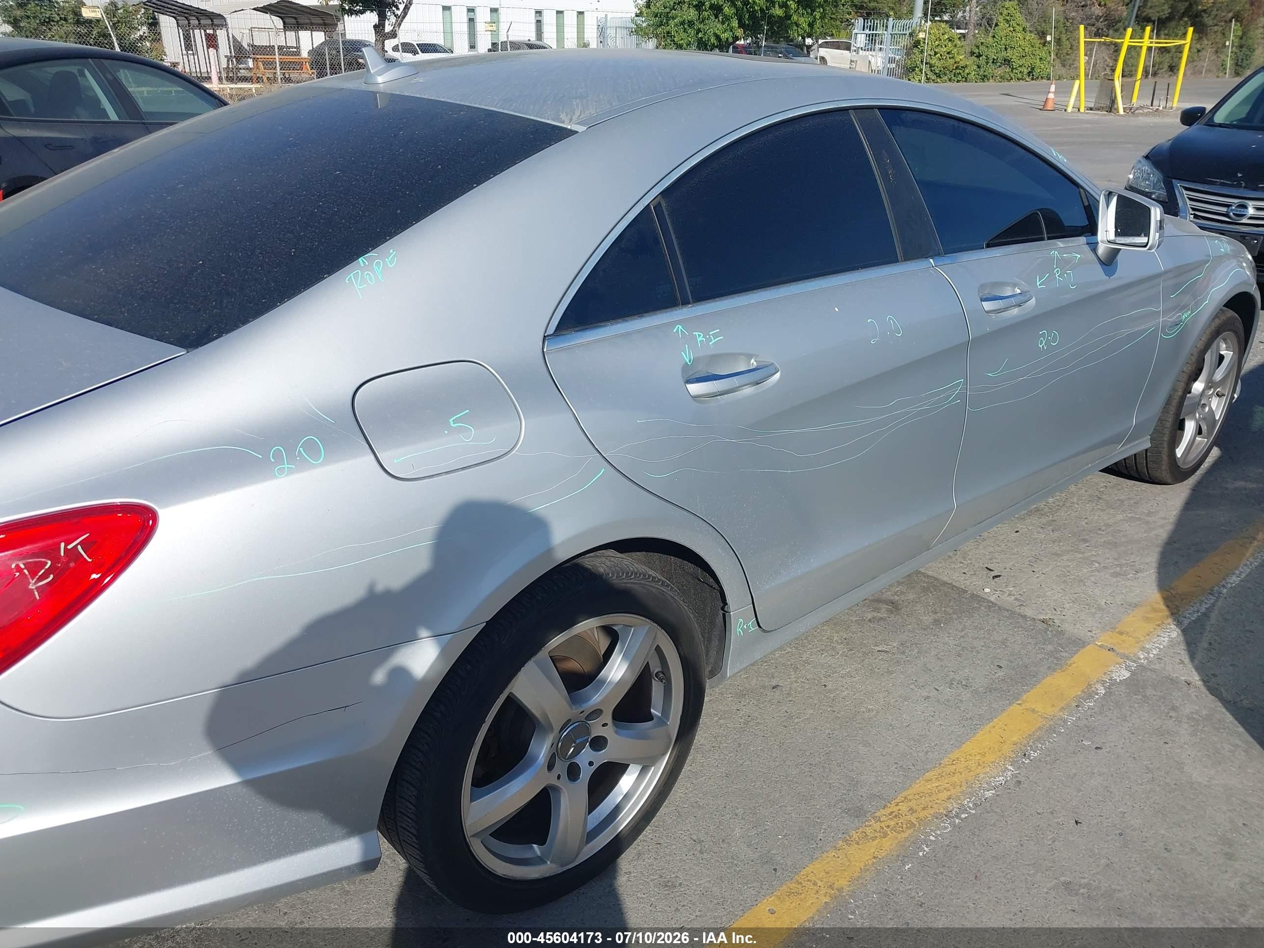 2012 Mercedes-benz Cls 550   Silver vin: WDDLJ7DB3CA040740