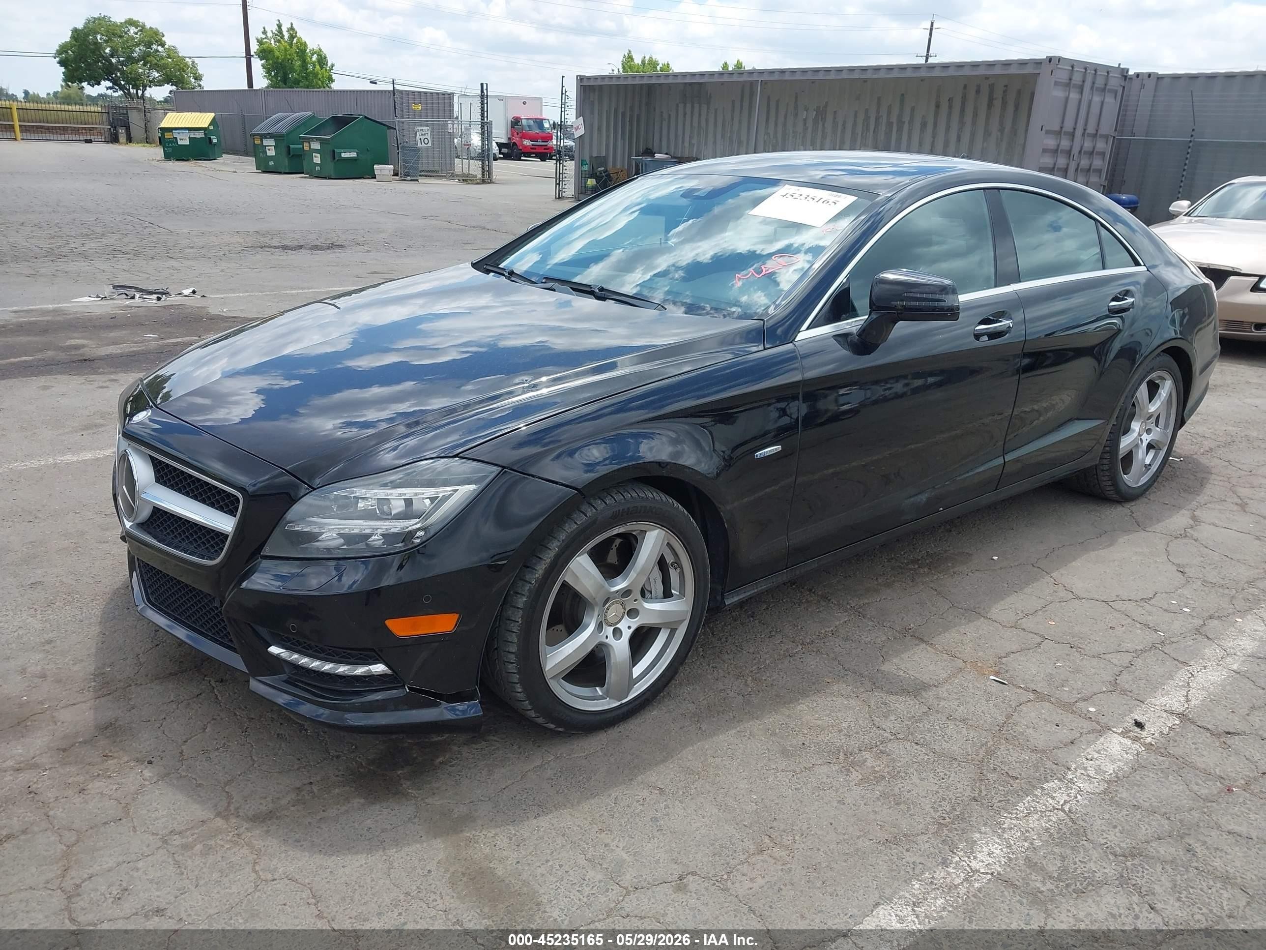 2012 Mercedes-benz Cls 550   Black vin: WDDLJ7DB3CA044304