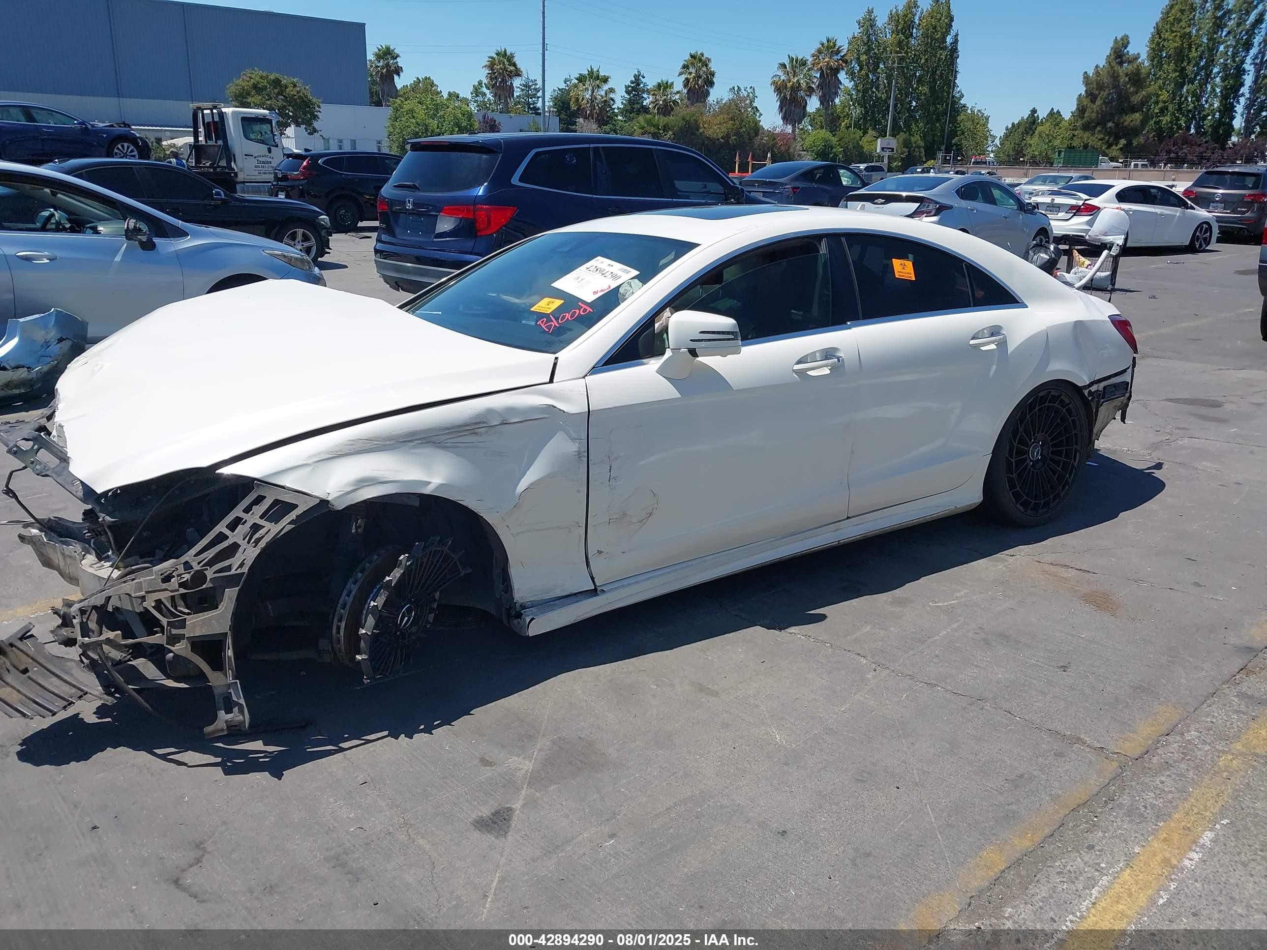 2016 Mercedes-benz Cls 550   White vin: WDDLJ7DB4GA172296