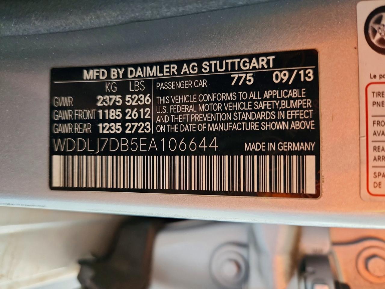 2014 Mercedes-benz Cls 550 Silver vin: WDDLJ7DB5EA106644