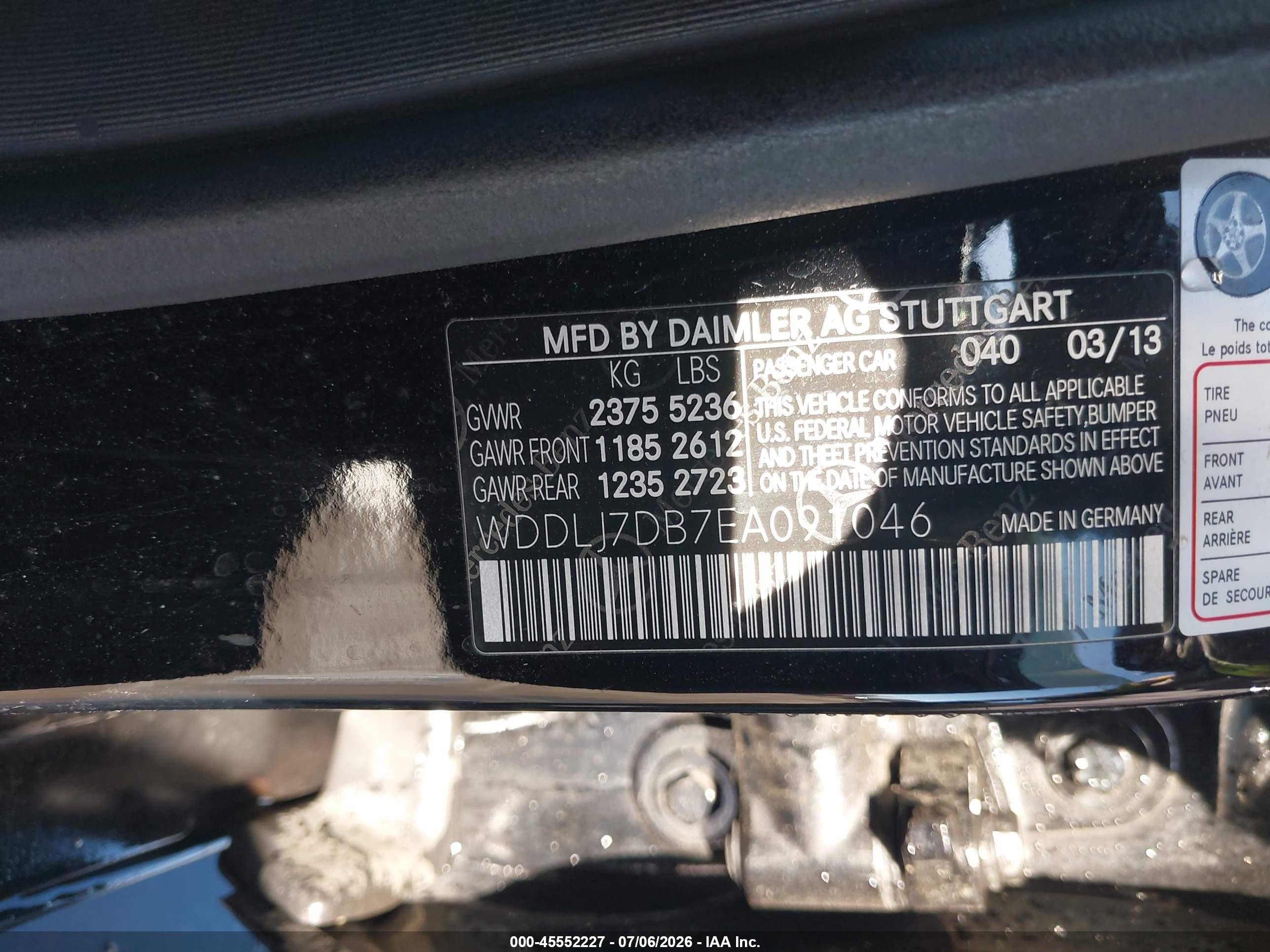 2014 Mercedes-benz Cls 550   Black vin: WDDLJ7DB7EA091046