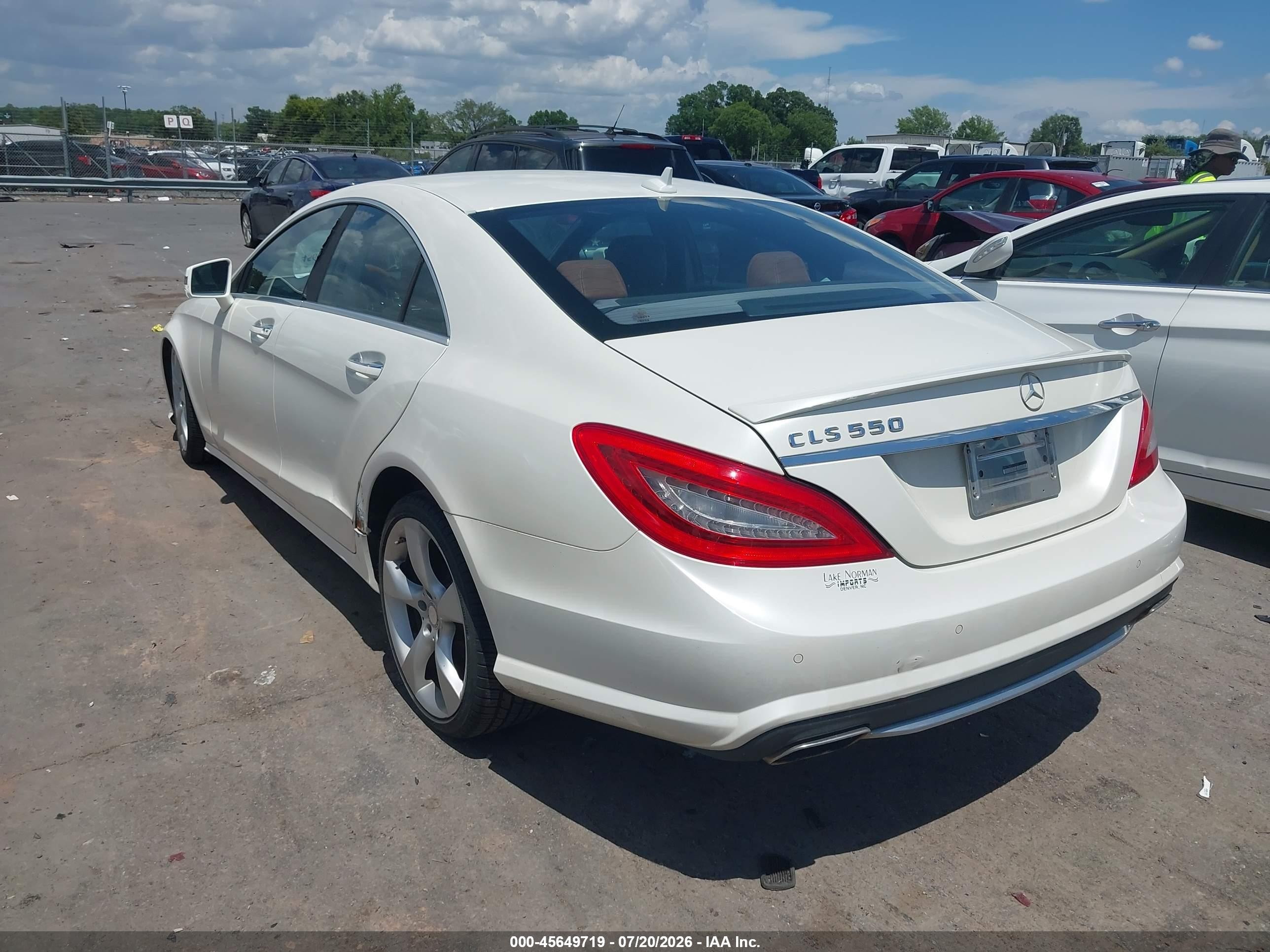 2014 Mercedes-benz Cls 550 White vin: WDDLJ7DB7EA121632