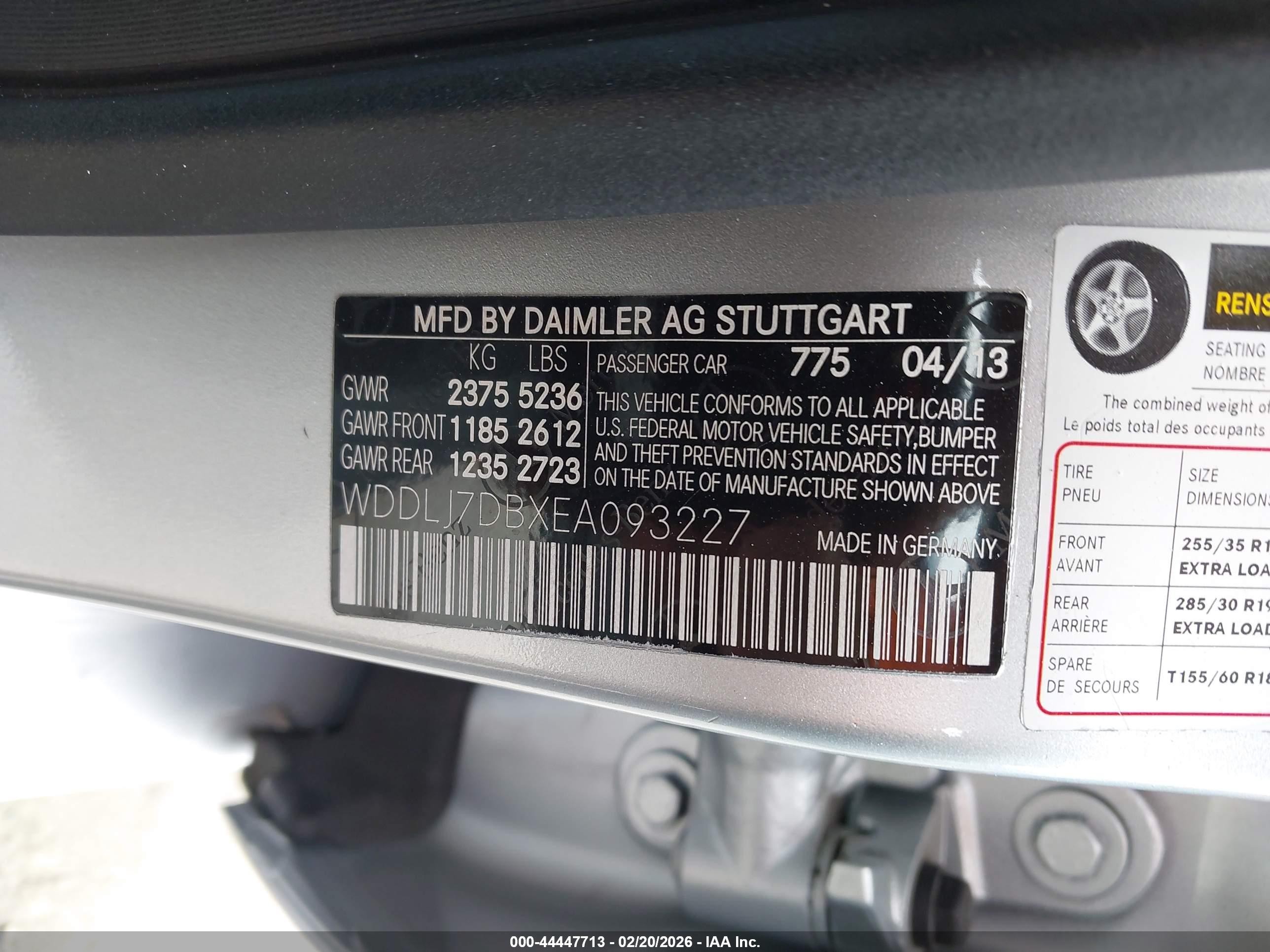 2014 Mercedes-benz Cls 550   Silver vin: WDDLJ7DBXEA093227