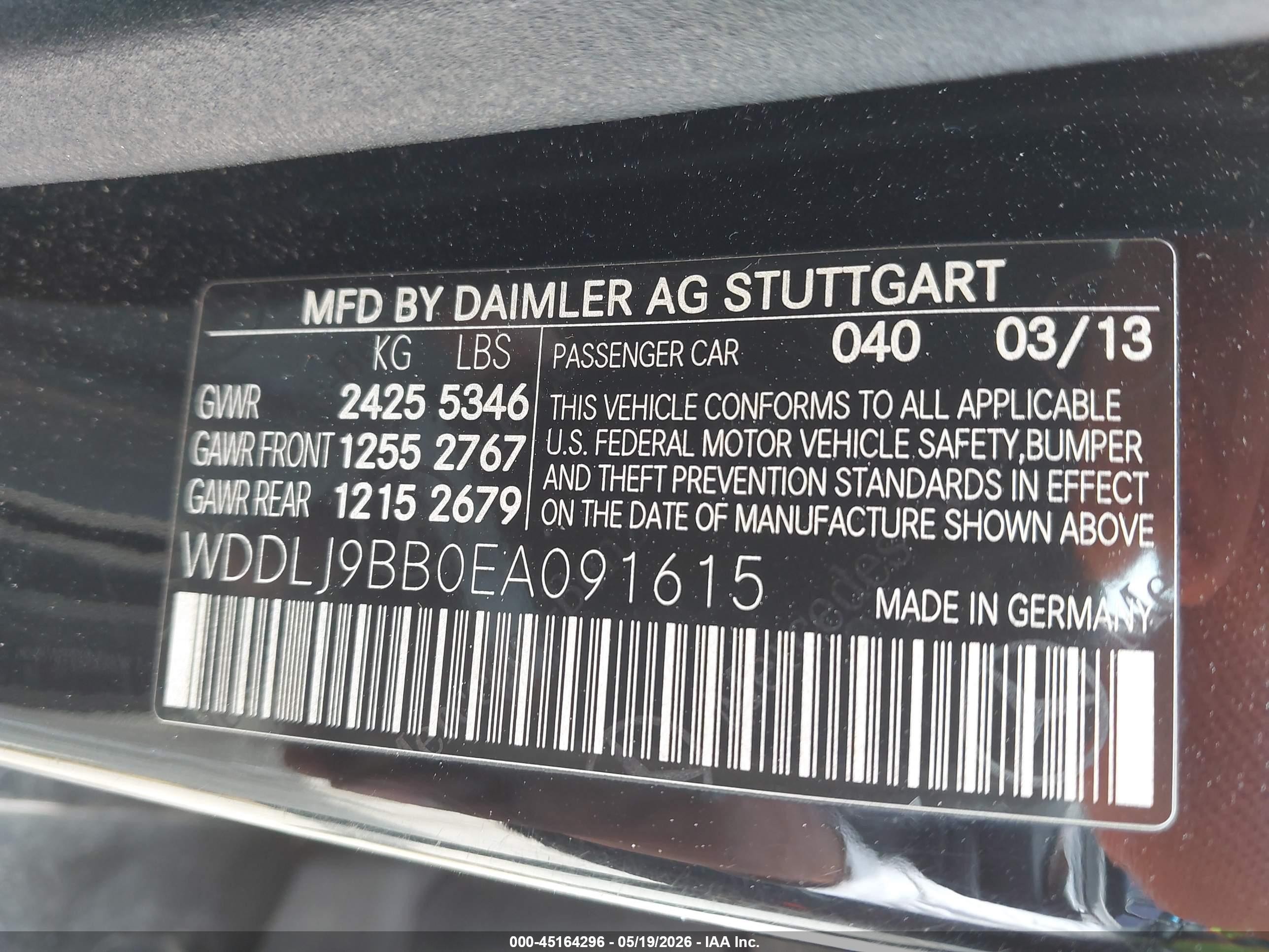 2014 Mercedes-benz Cls 550 4matic Черный vin: WDDLJ9BB0EA091615