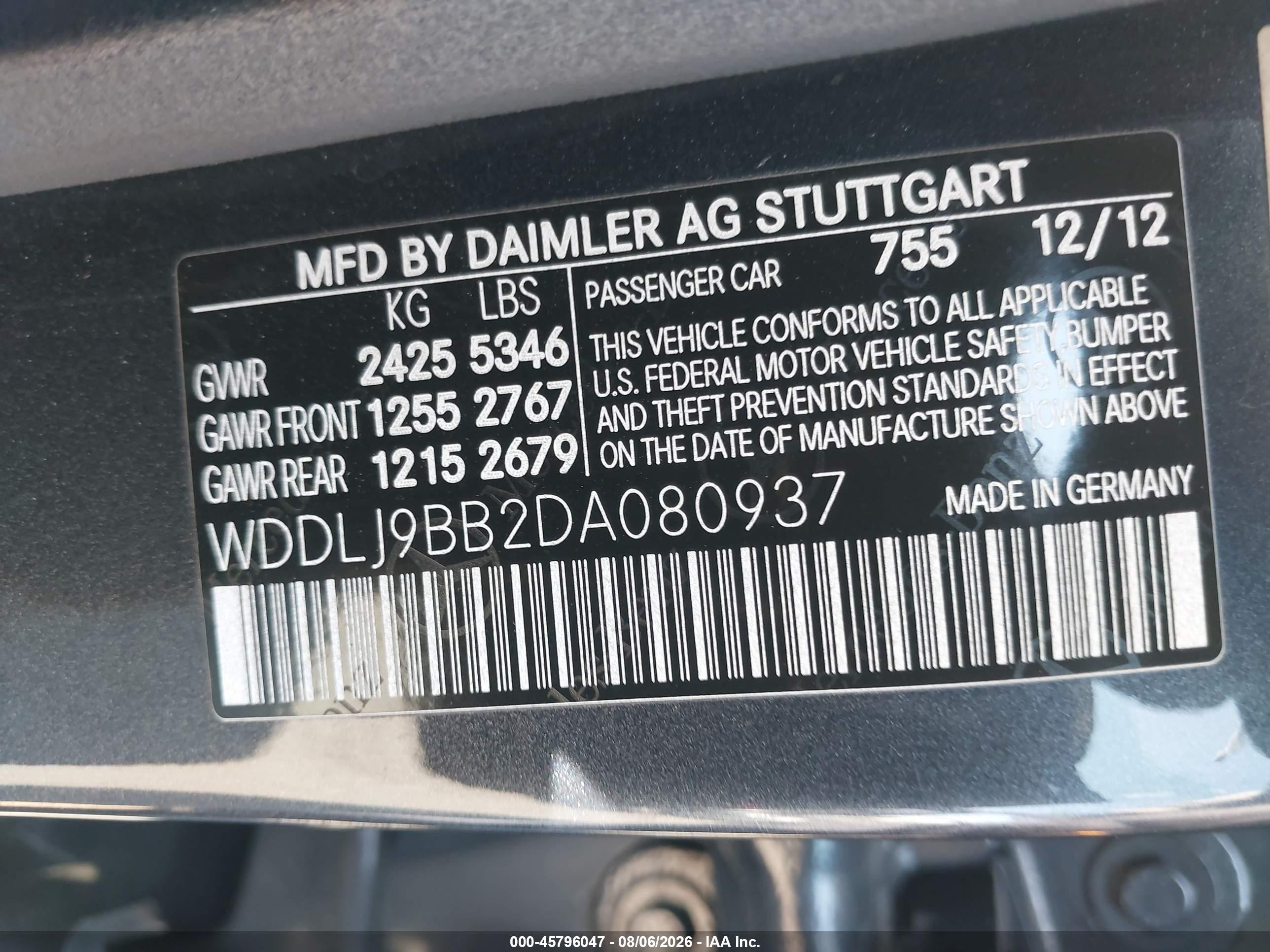 2013 Mercedes-benz Cls 550 4matic Gray vin: WDDLJ9BB2DA080937