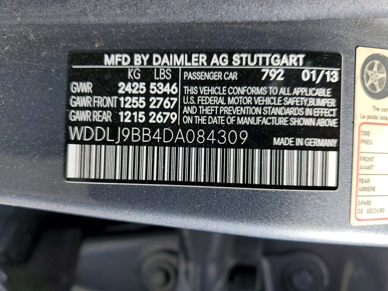 2013 Mercedes-benz Cls 550 4matic Blue vin: WDDLJ9BB4DA084309