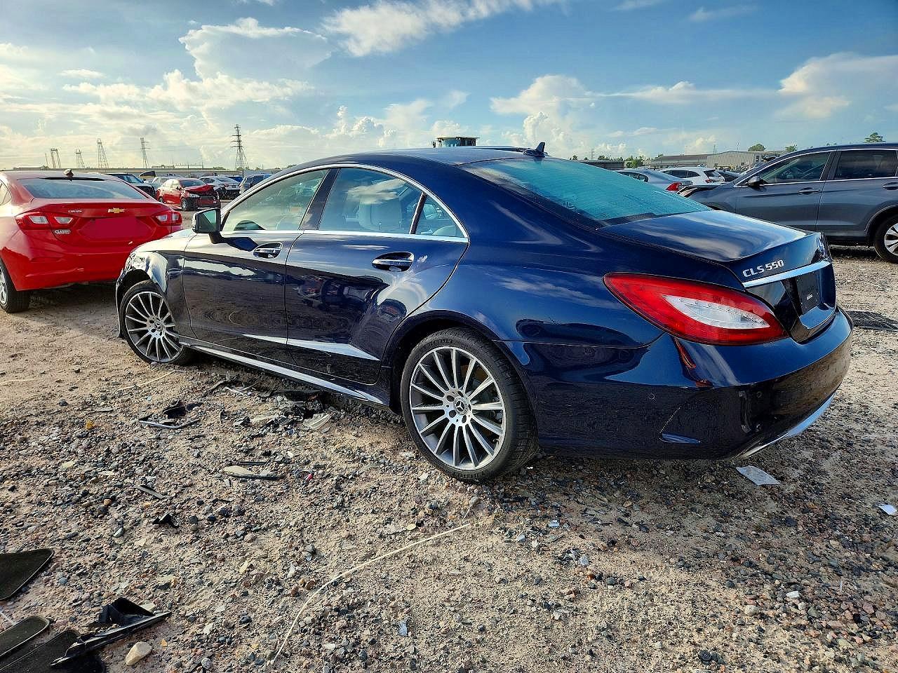 2017 Mercedes-benz Cls 550 4matic Синий vin: WDDLJ9BB7HA198441
