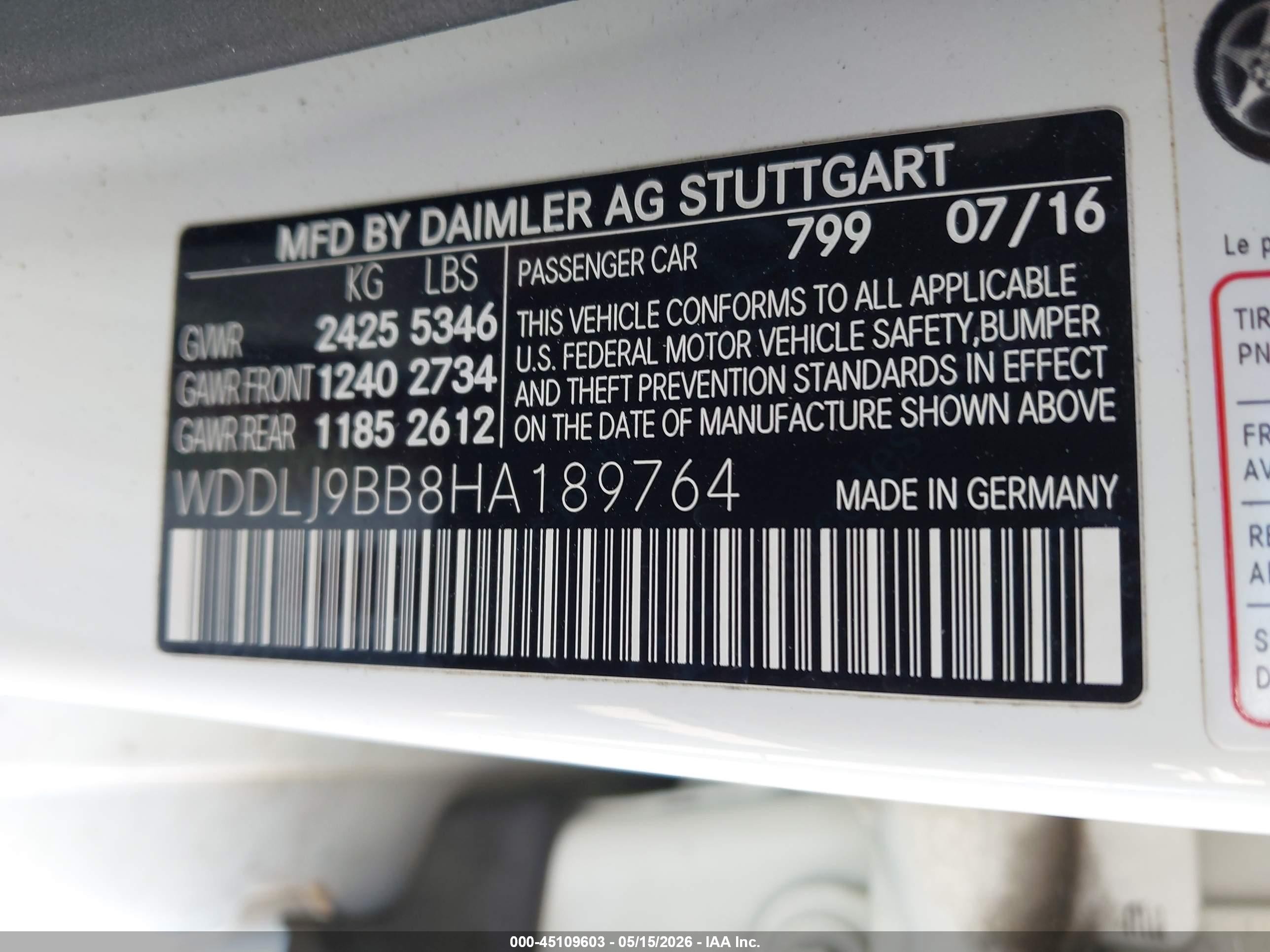 2017 Mercedes-benz Cls 550 4matic White vin: WDDLJ9BB8HA189764