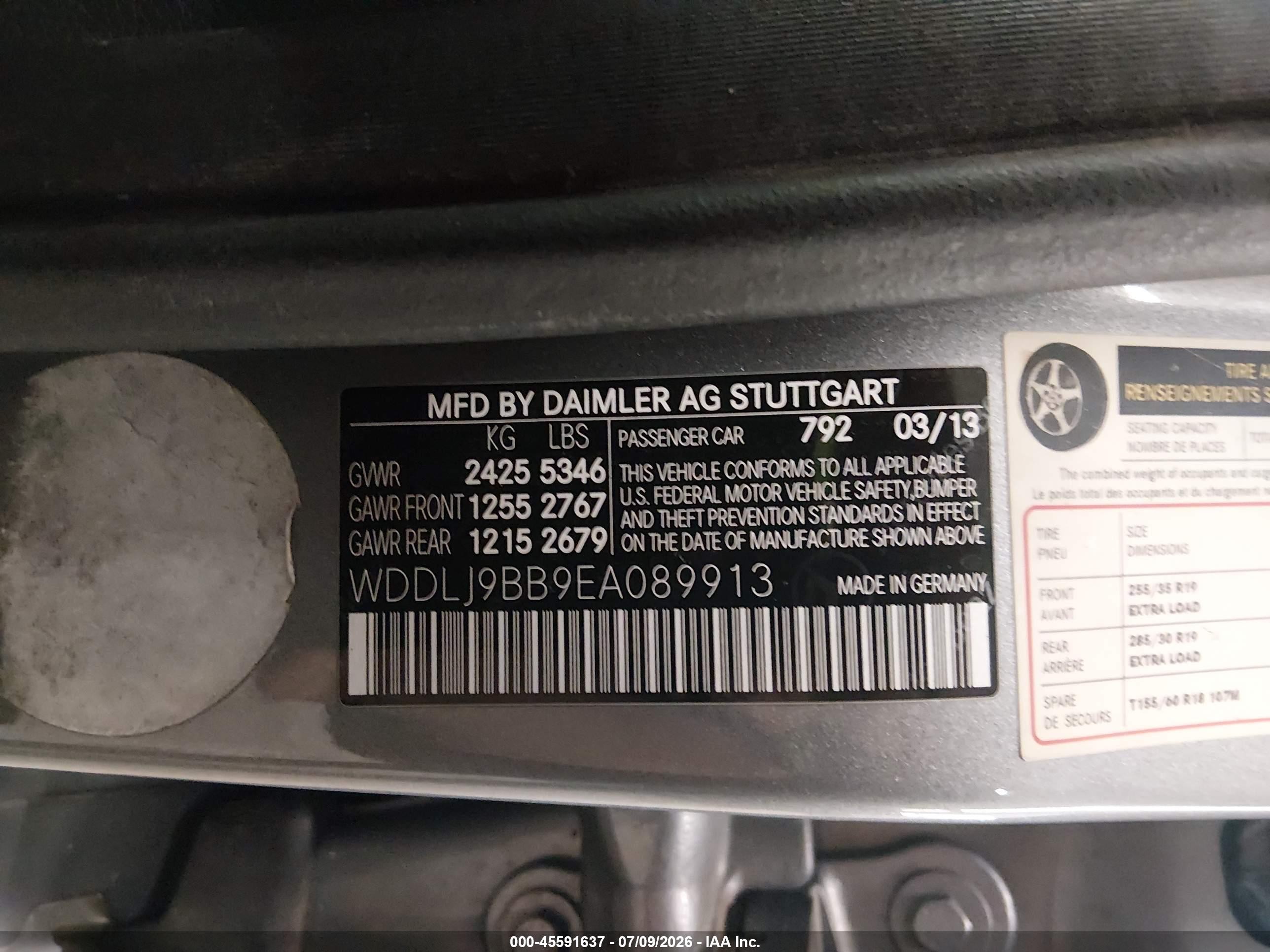 2014 Mercedes-benz Cls 550 4matic Серый vin: WDDLJ9BB9EA089913