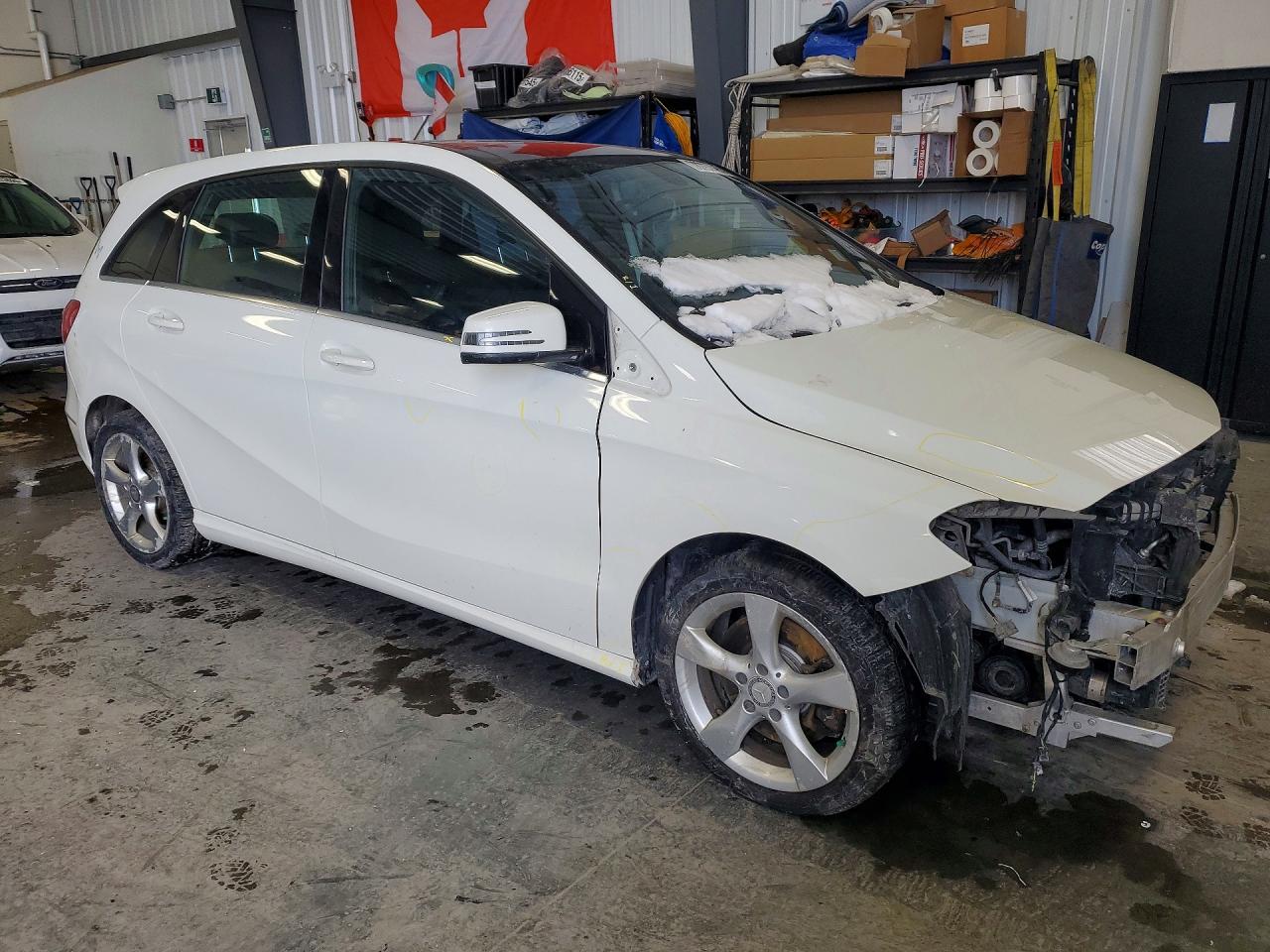 2013 Mercedes-benz B250 White vin: WDDMH4EB3DJ123034