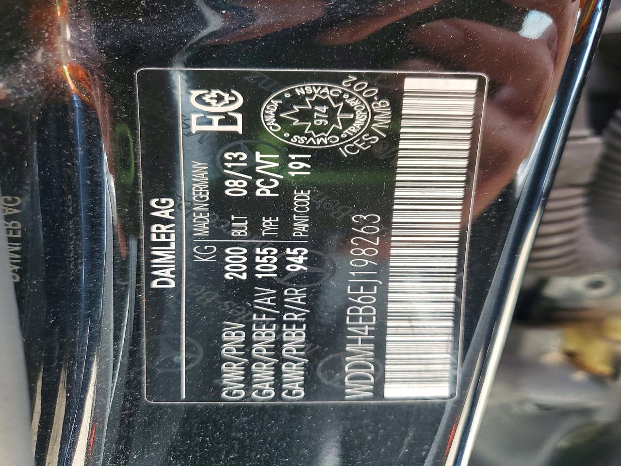 2014 Mercedes-benz B250 Charcoal vin: WDDMH4EB6EJ198263