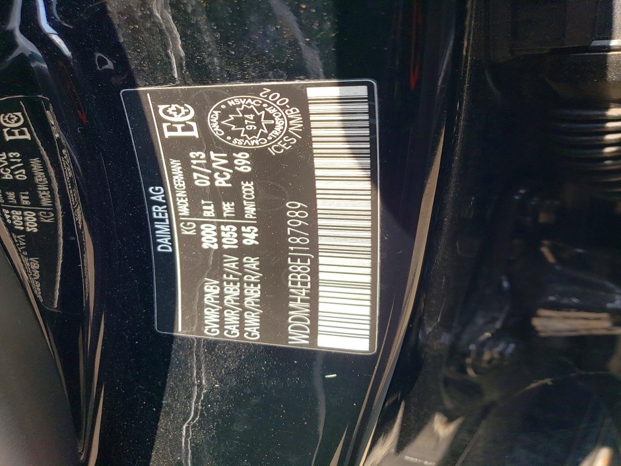 2014 Mercedes-benz B250 Black vin: WDDMH4EB8EJ187989