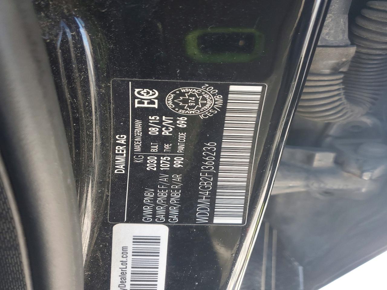 2015 Mercedes-benz B 250 4matic Black vin: WDDMH4GB2FJ366236