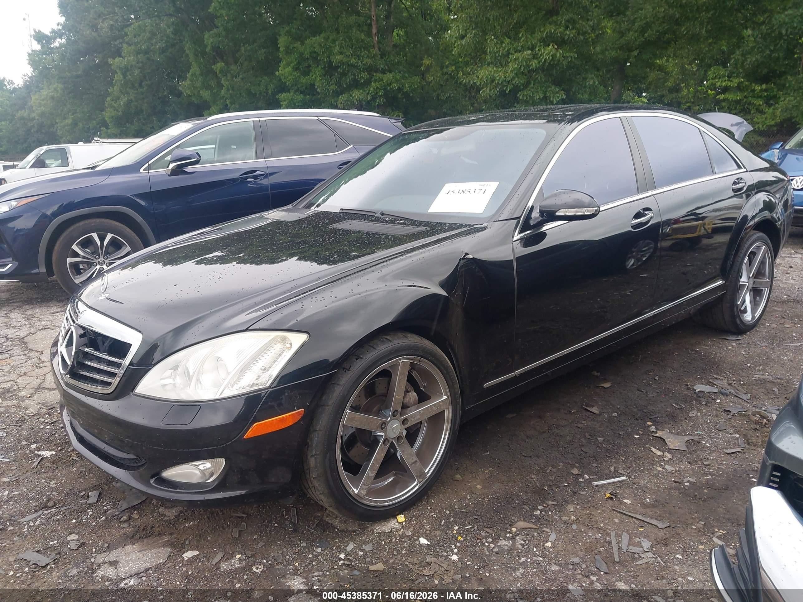 2007 Mercedes-benz S 550   Black vin: WDDNG71X37A037883