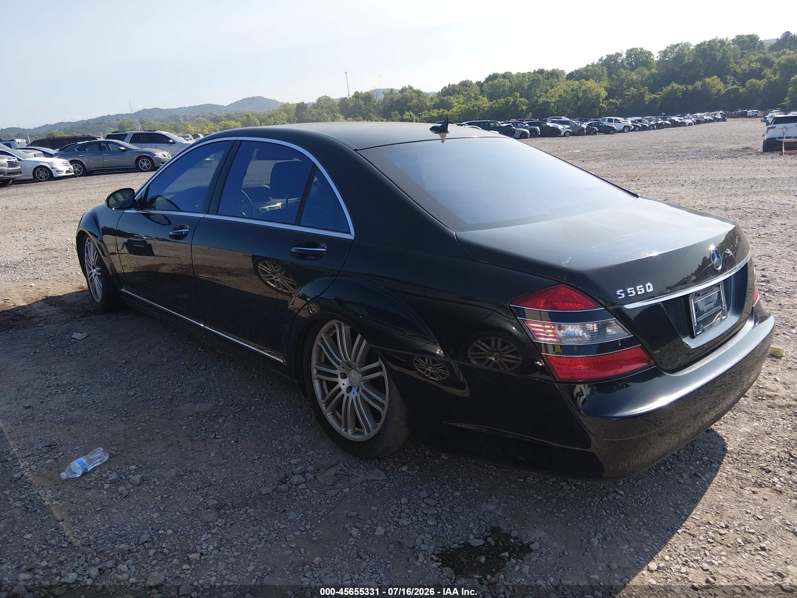 2007 Mercedes-benz S 550   Black vin: WDDNG71X57A149469
