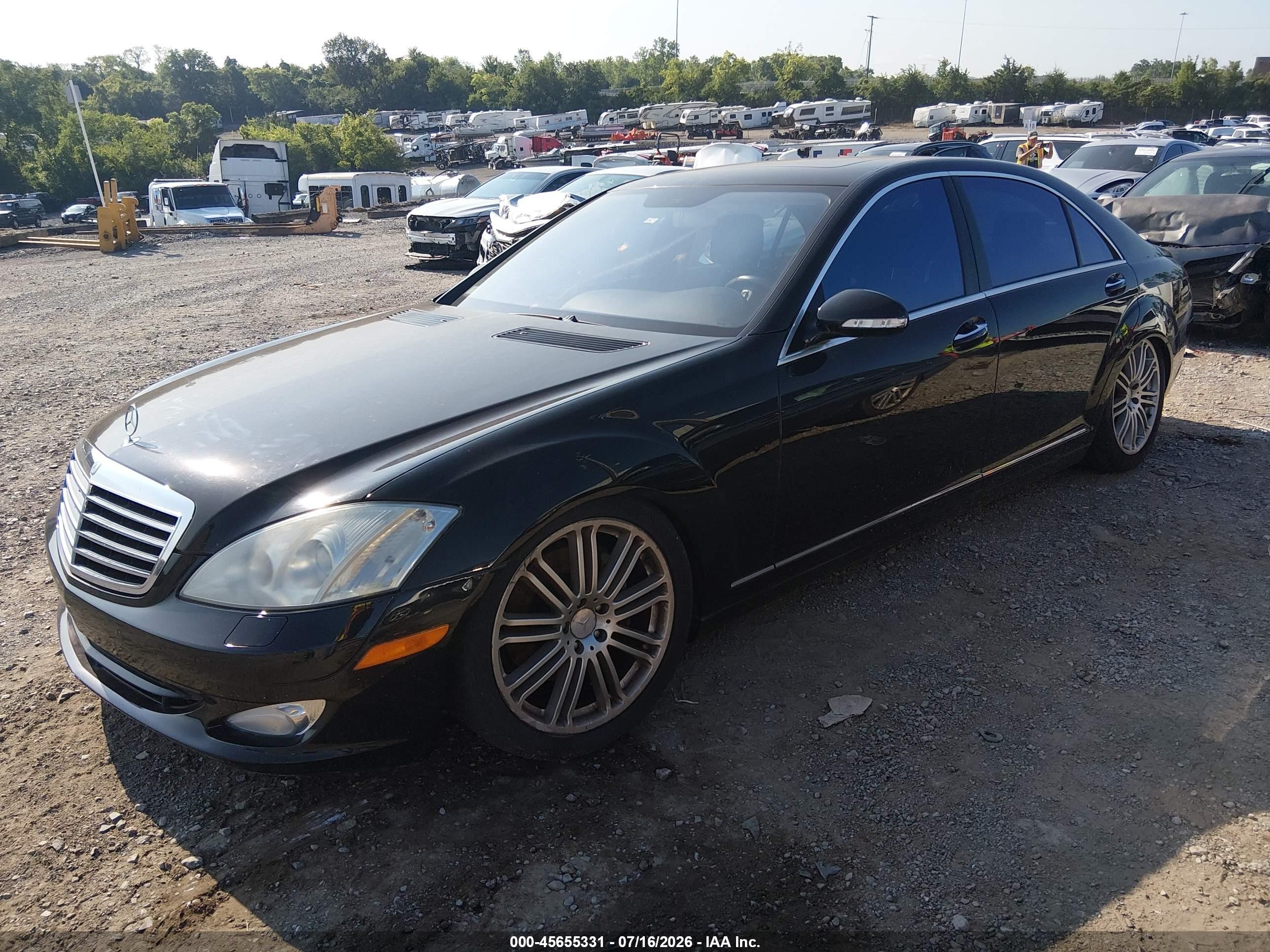 2007 Mercedes-benz S 550   Black vin: WDDNG71X57A149469
