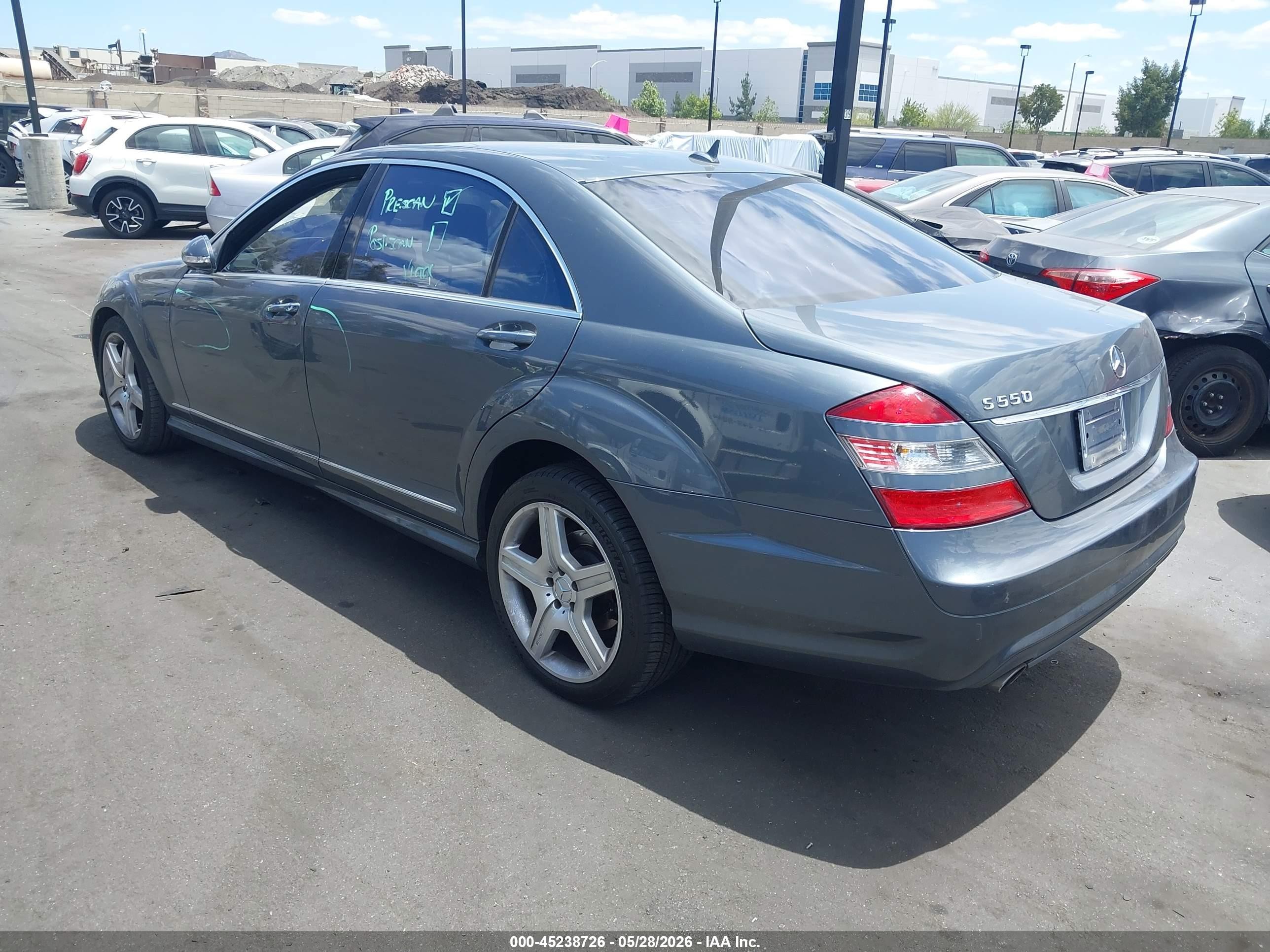 2007 Mercedes-benz S 550   Gray vin: WDDNG71X77A131832
