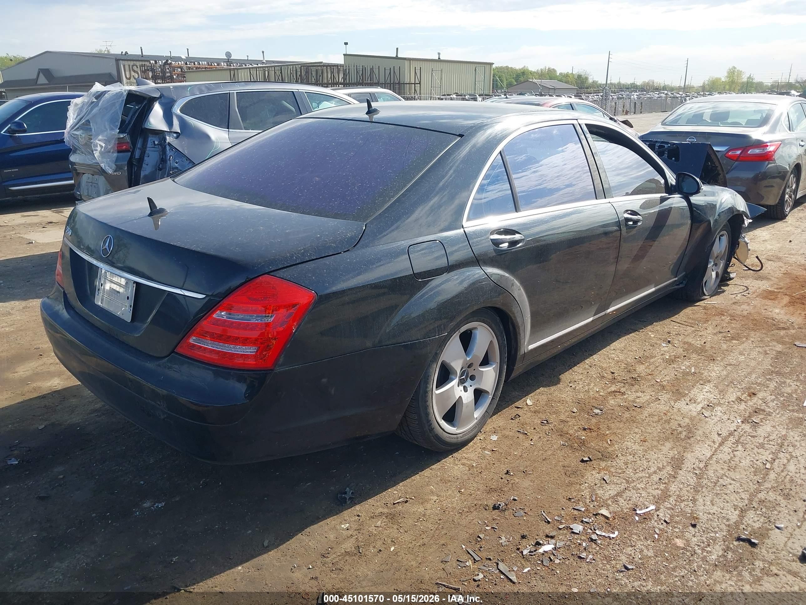 2007 Mercedes-benz S 550   Black vin: WDDNG71X87A016012
