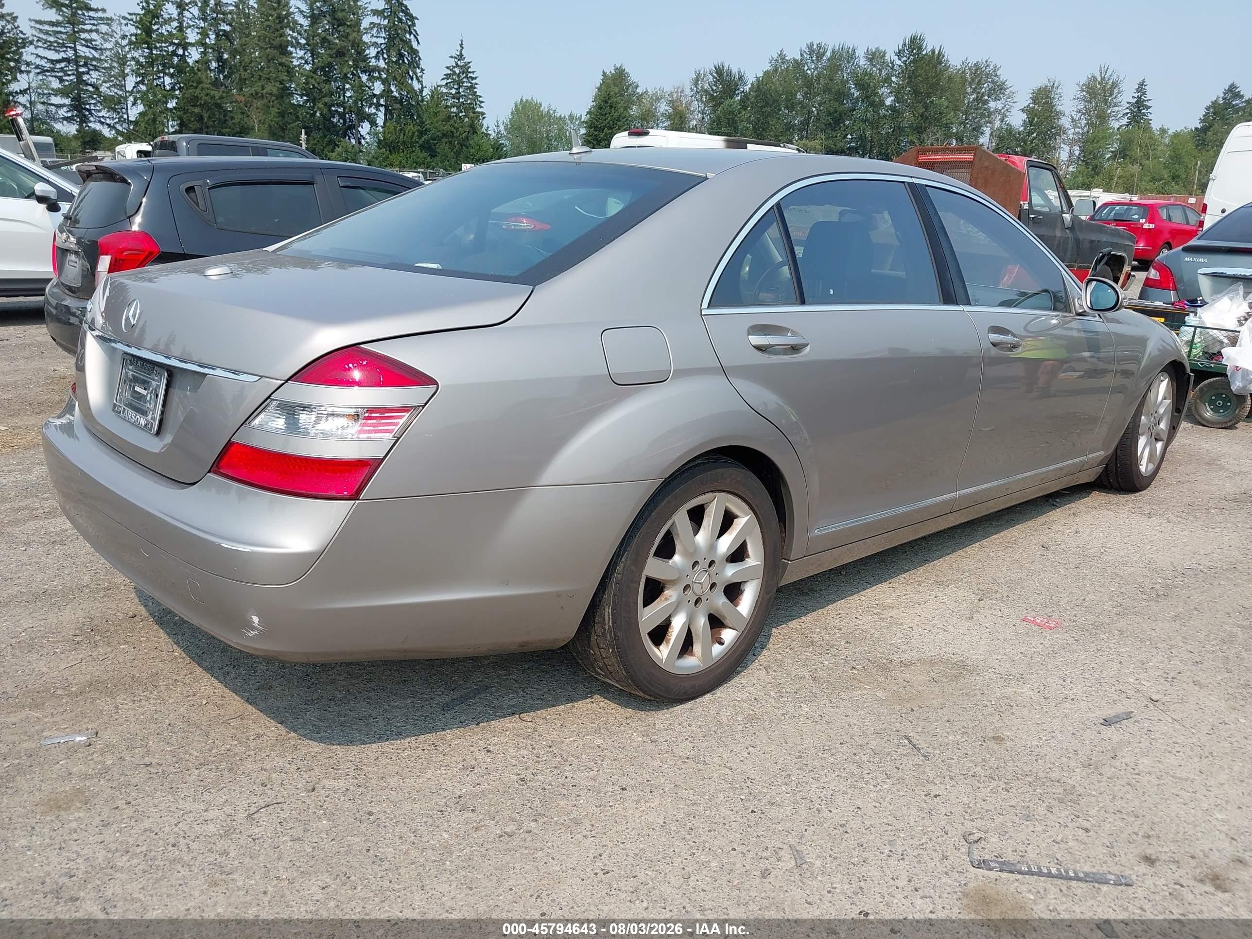2007 Mercedes-benz S 550   Beige vin: WDDNG71X87A050886