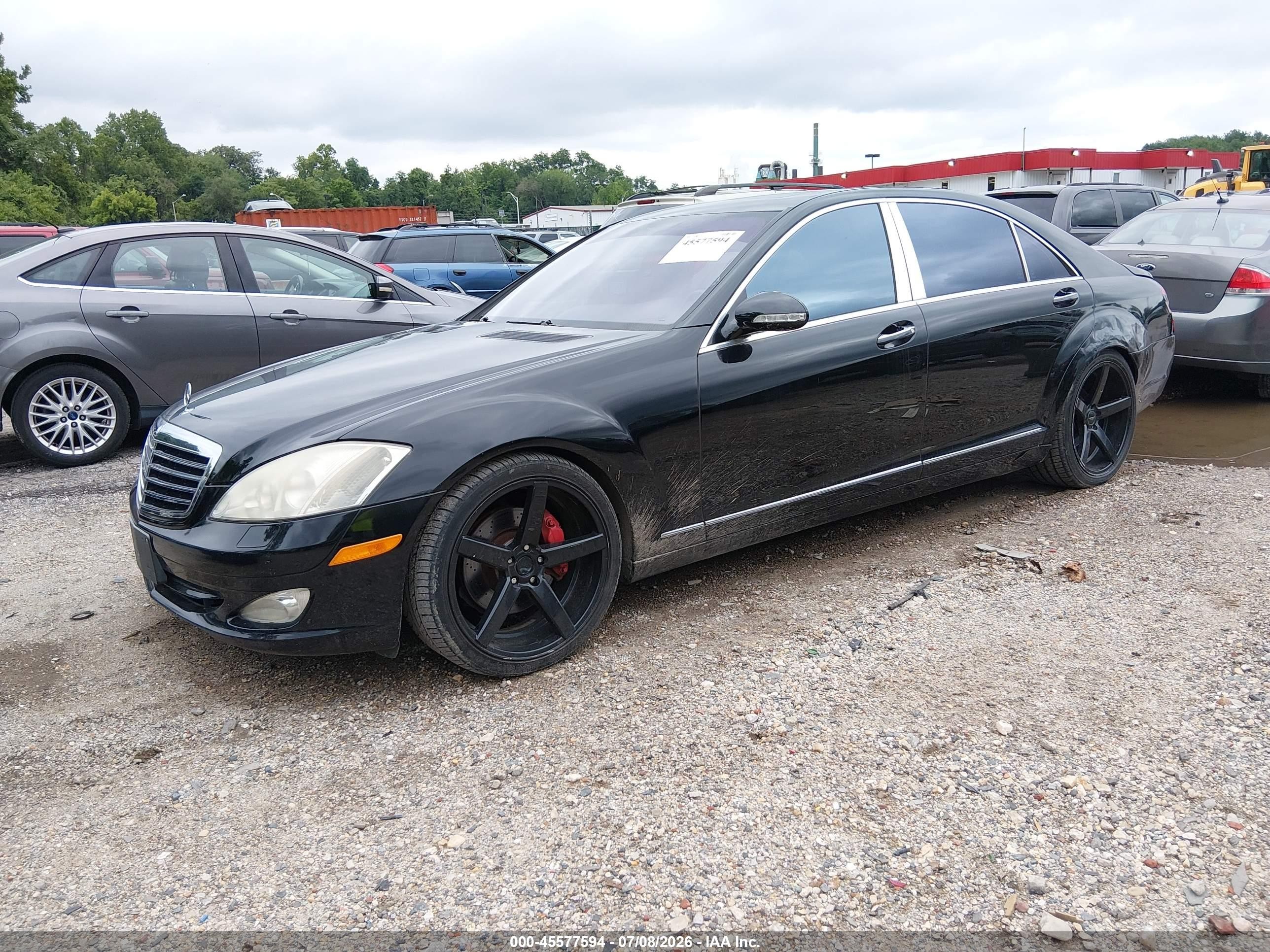 2007 Mercedes-benz S 550   Black vin: WDDNG71X97A043221