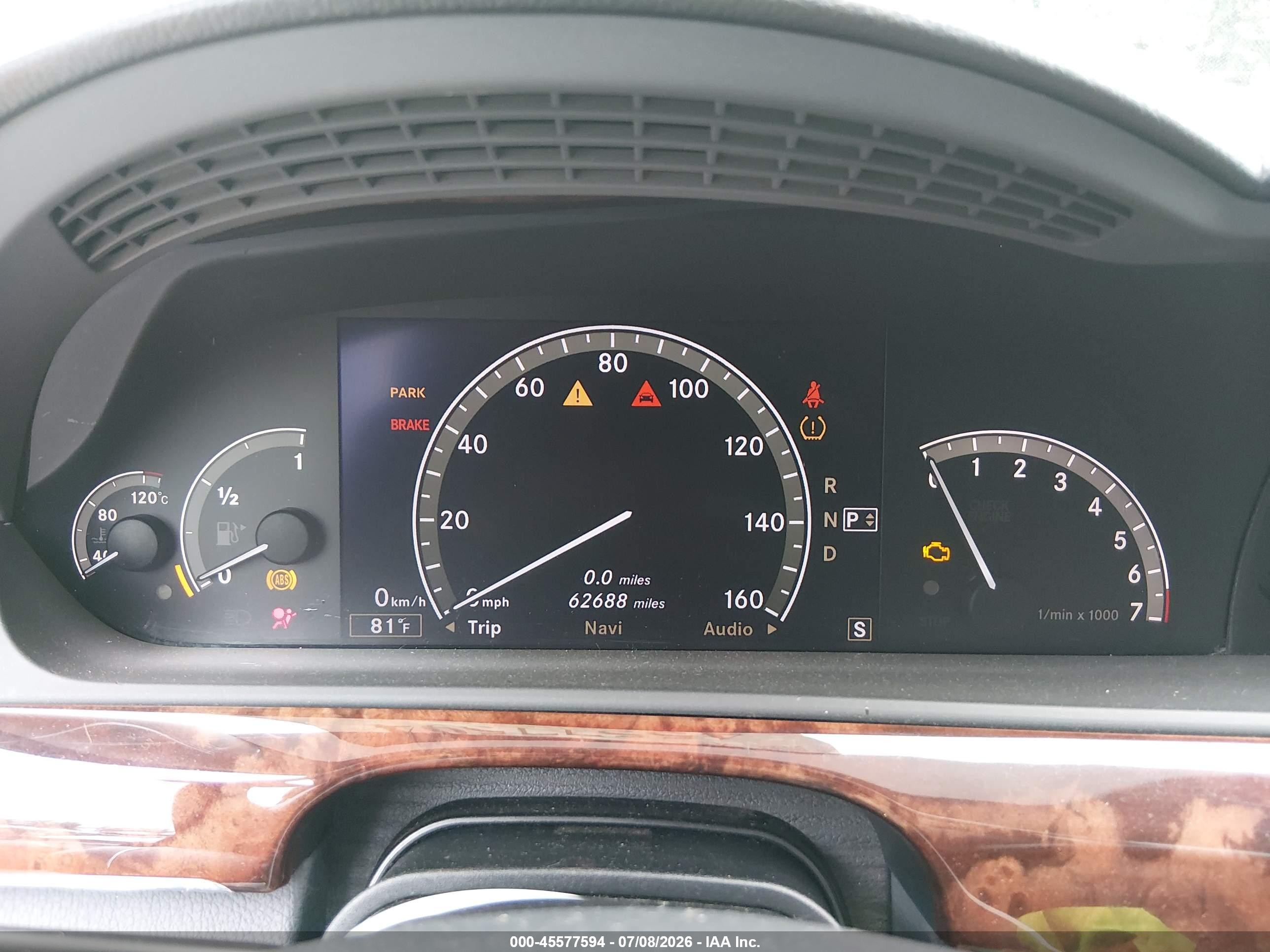 2007 Mercedes-benz S 550   Black vin: WDDNG71X97A043221
