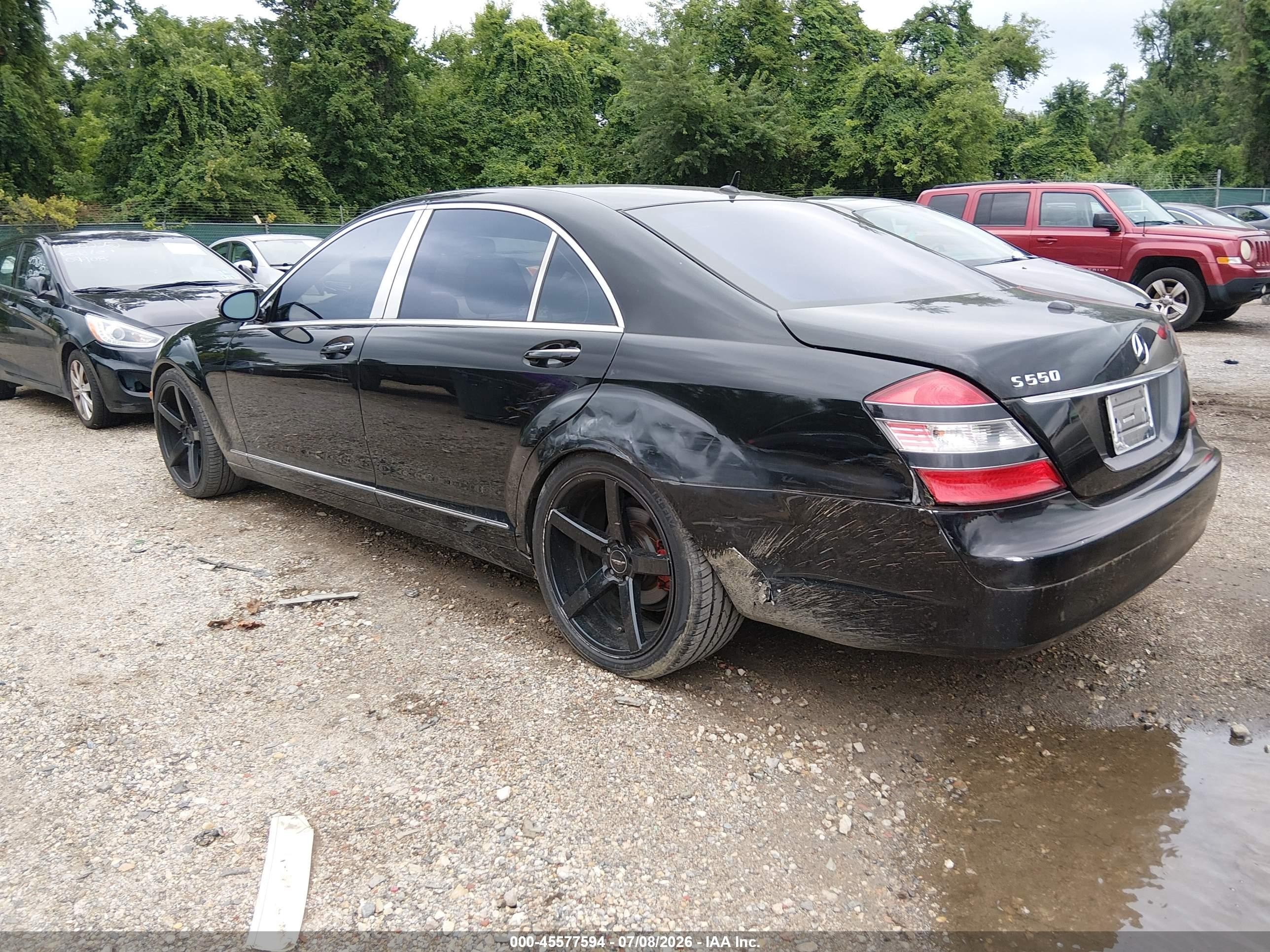 2007 Mercedes-benz S 550   Black vin: WDDNG71X97A043221
