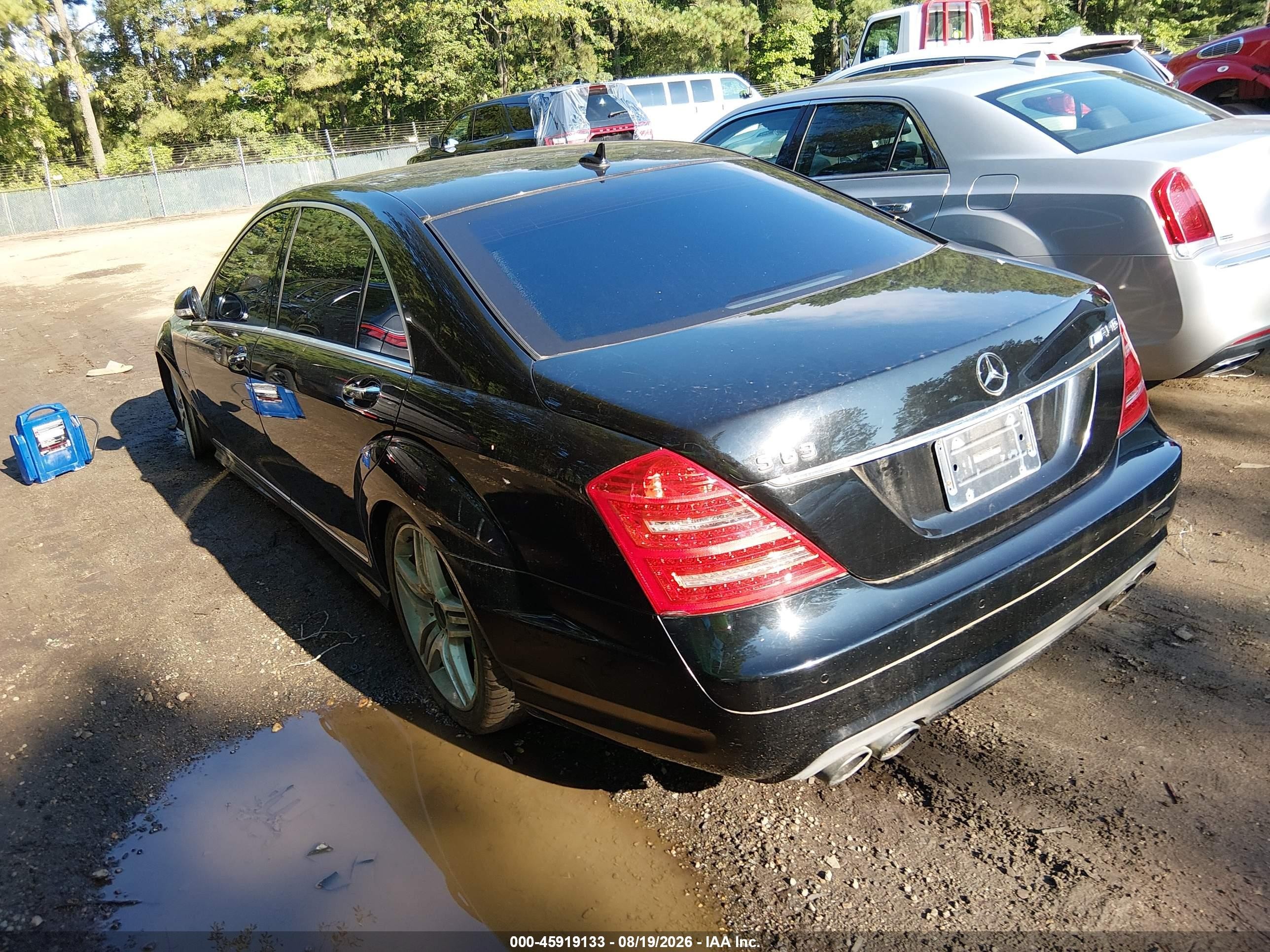 2009 Mercedes-benz S 63 Amg   Black vin: WDDNG77X29A256649