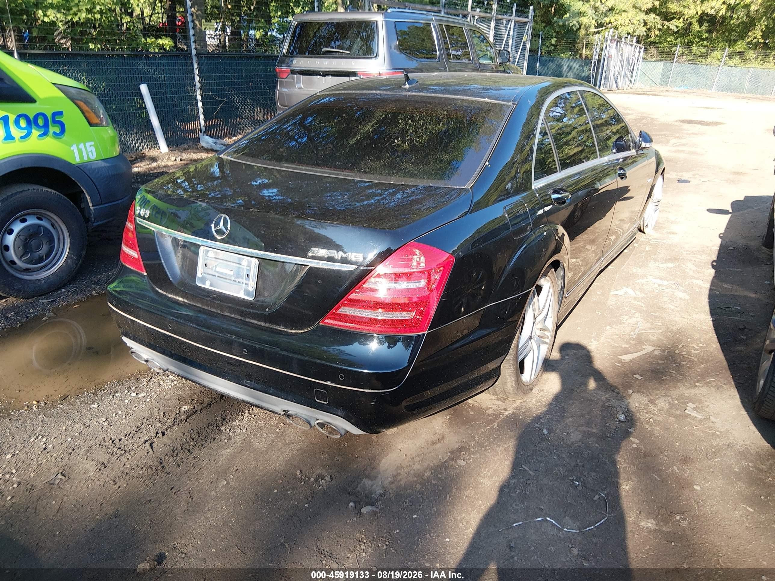 2009 Mercedes-benz S 63 Amg   Black vin: WDDNG77X29A256649