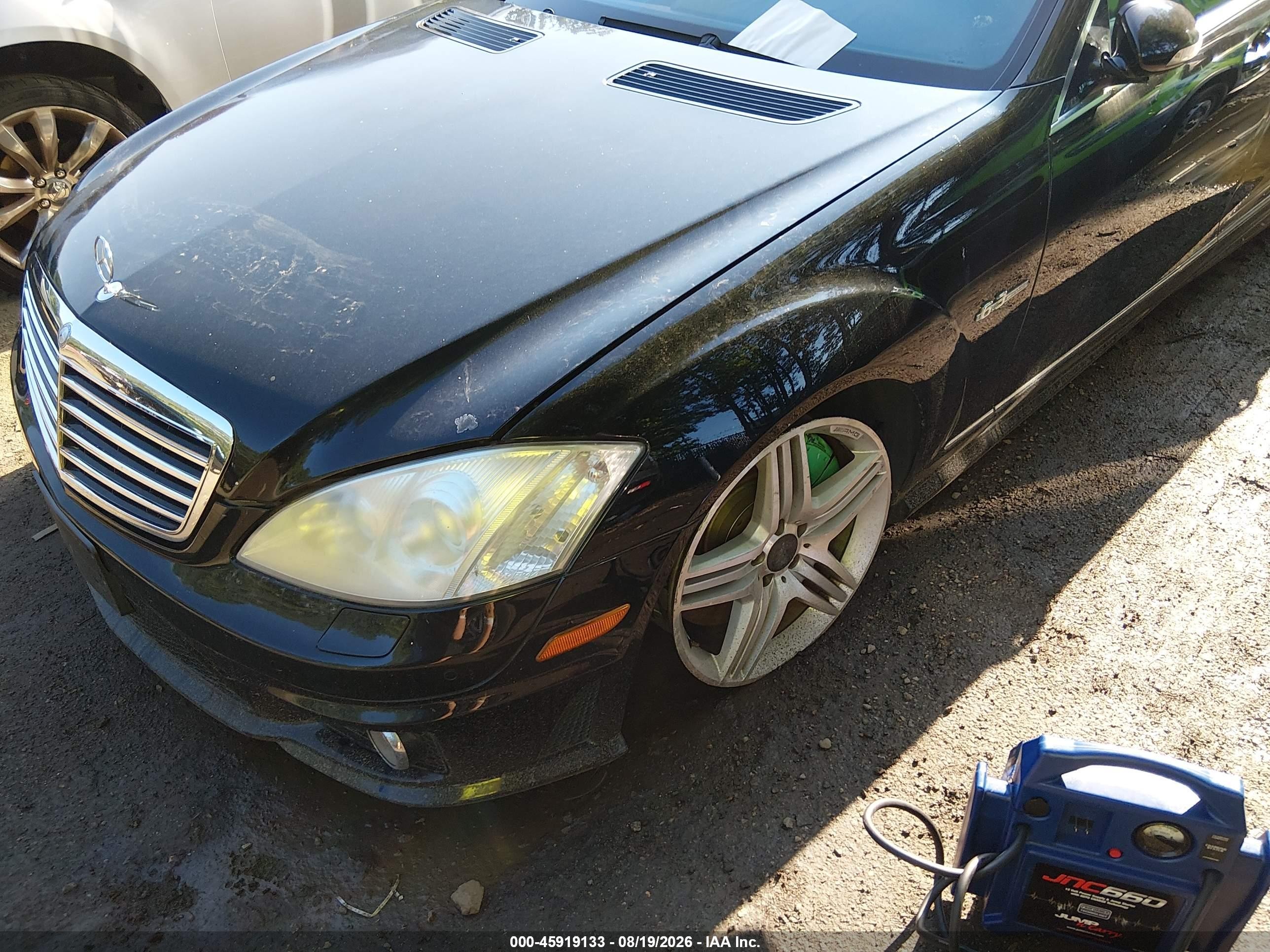 2009 Mercedes-benz S 63 Amg   Black vin: WDDNG77X29A256649