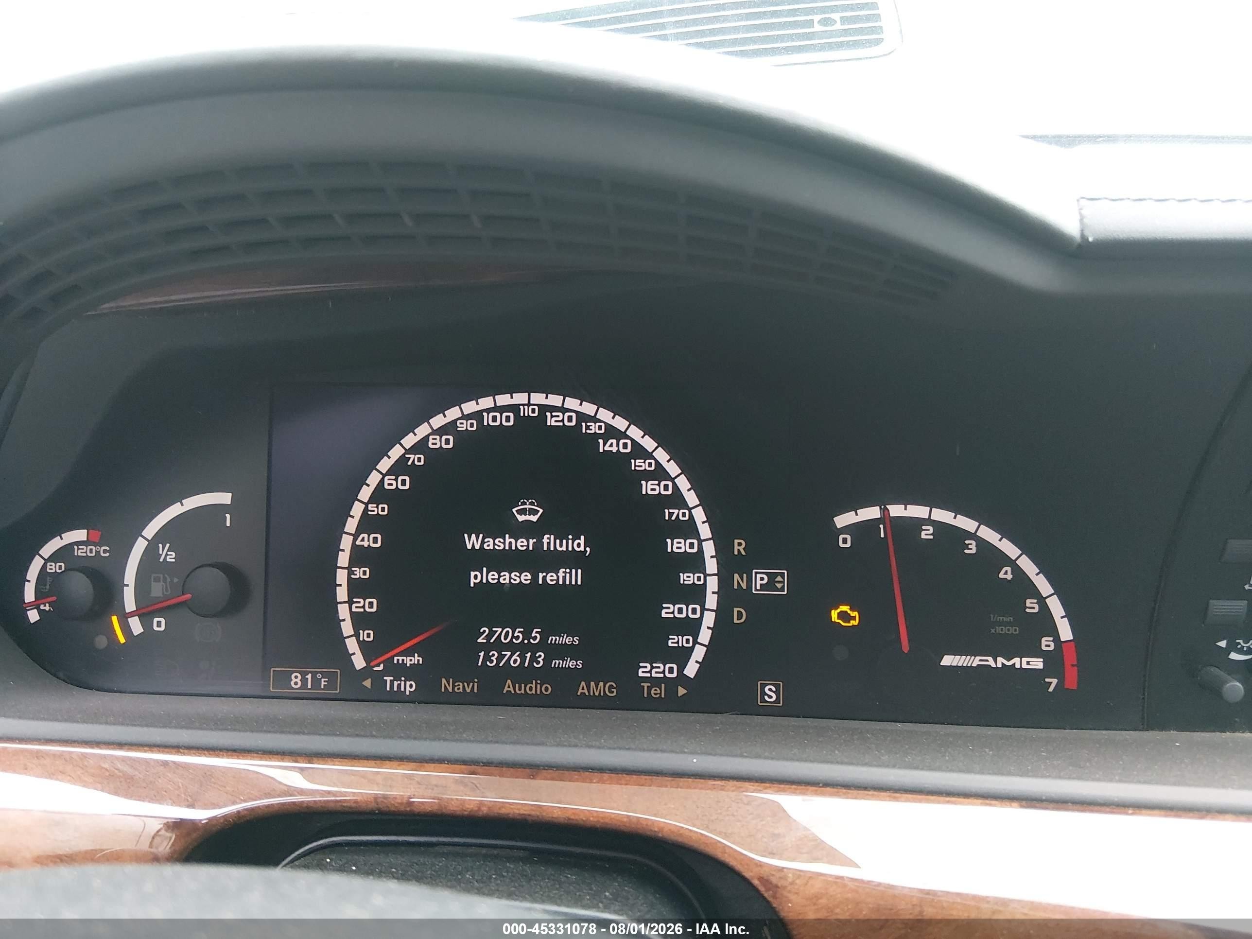 2007 Mercedes-benz S 65 Amg   Black vin: WDDNG79X27A082382