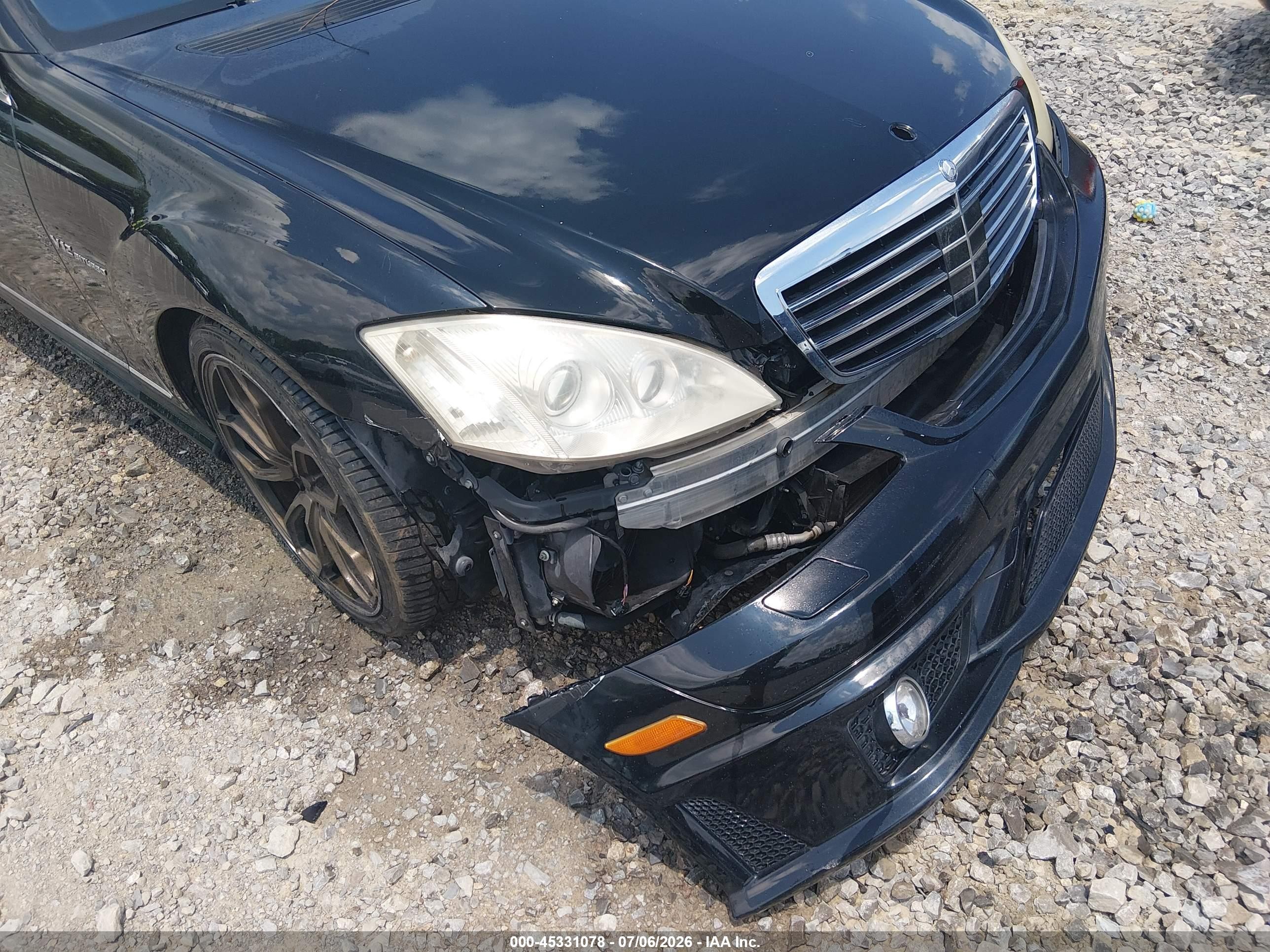 2007 Mercedes-benz S 65 Amg   Black vin: WDDNG79X27A082382