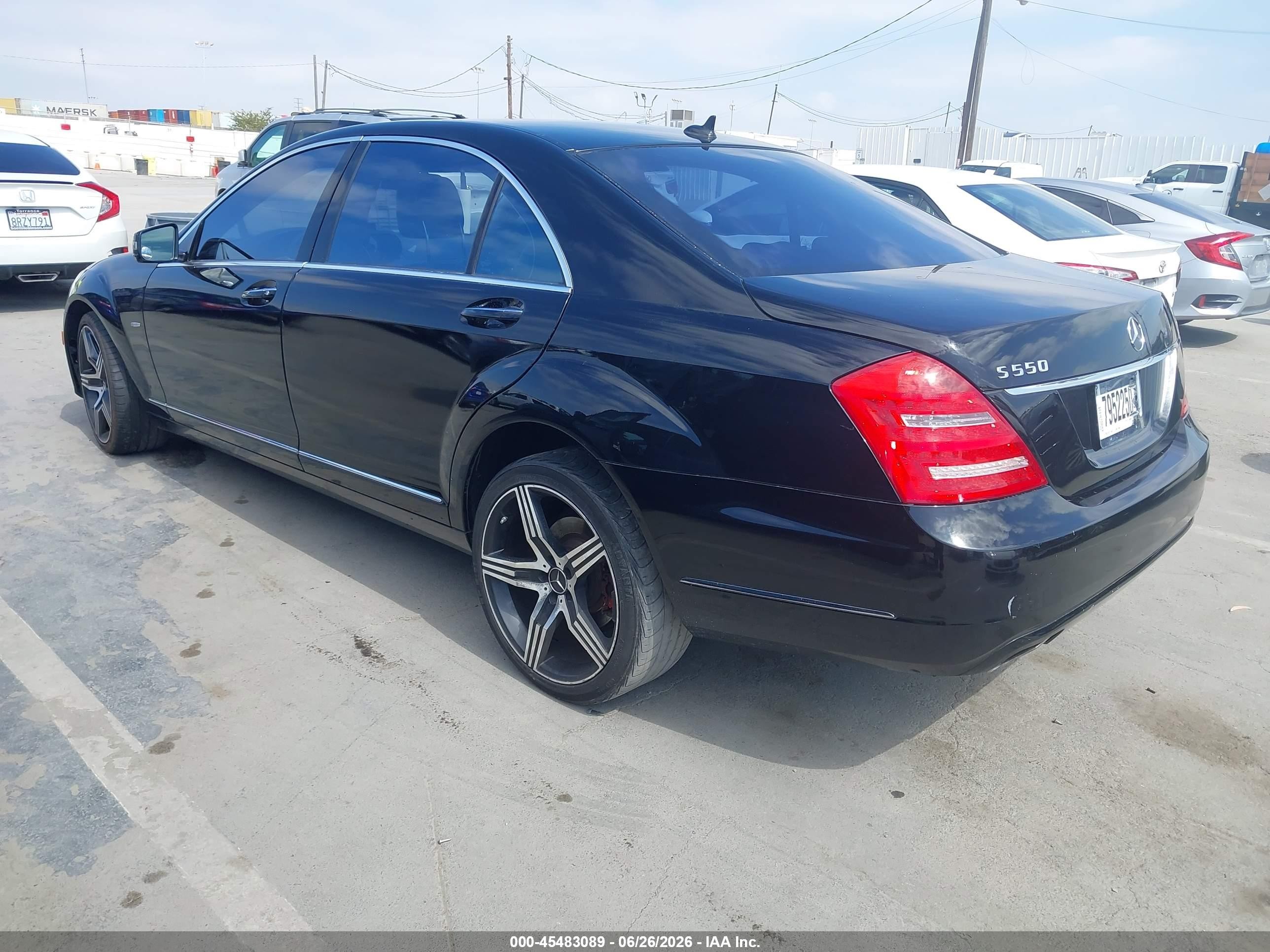 2012 Mercedes-benz S 550   Черный vin: WDDNG7DB3CA421897